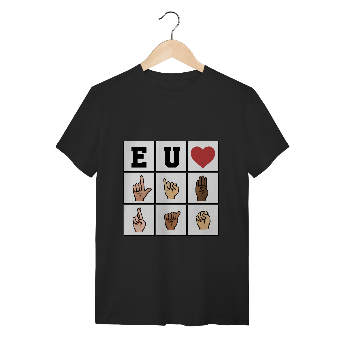 Eu ❤️ Libras - Camiseta Conforto