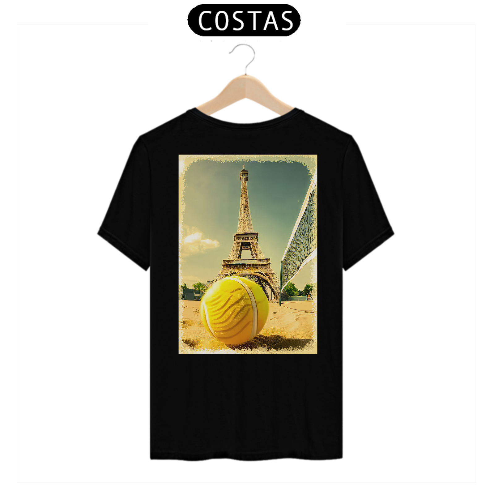 Camisa 100% Algodão - Torre Eiffel (Costas)