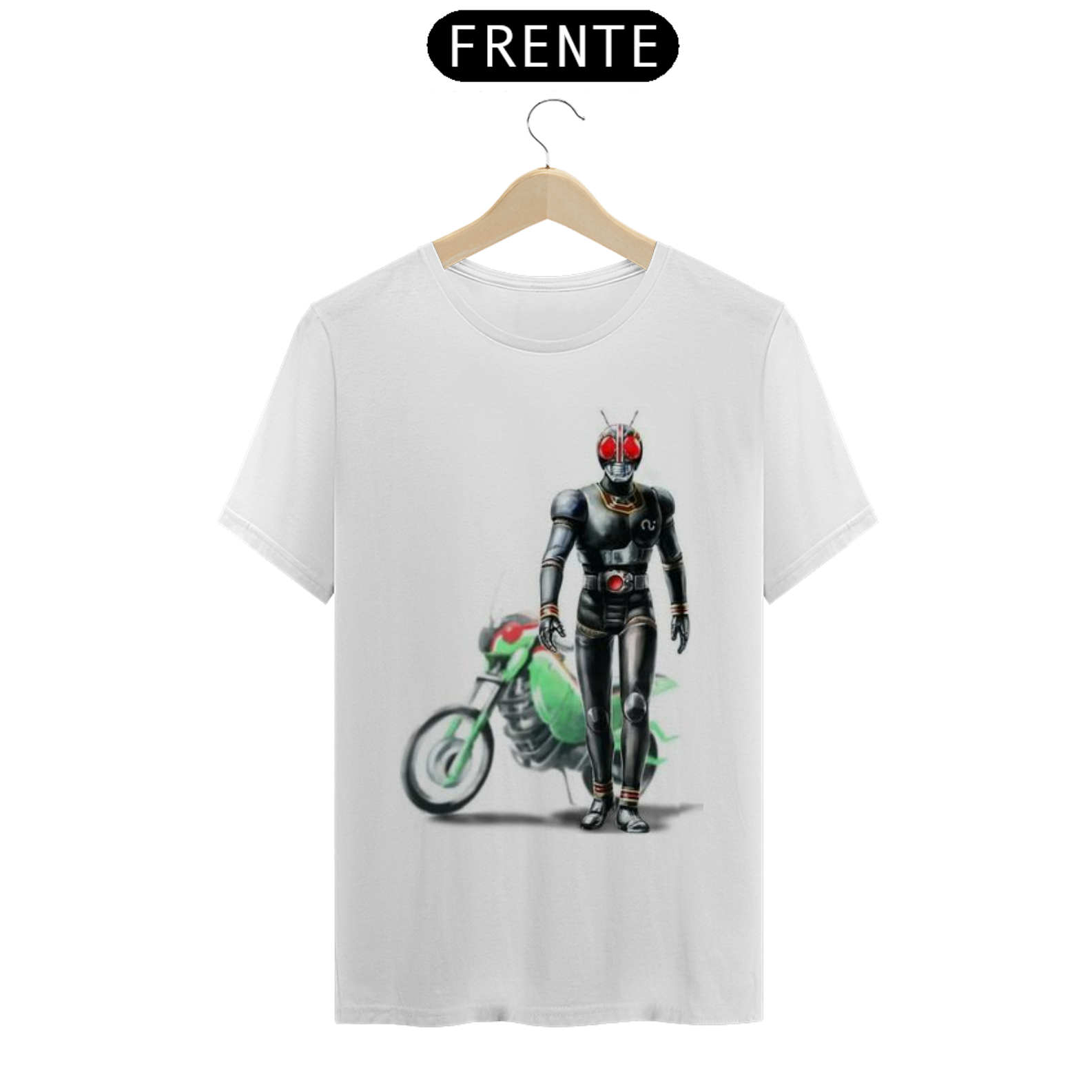Coleção de Camisetas Tokusatsu - Kamen Rider Black (Camiseta Branca)