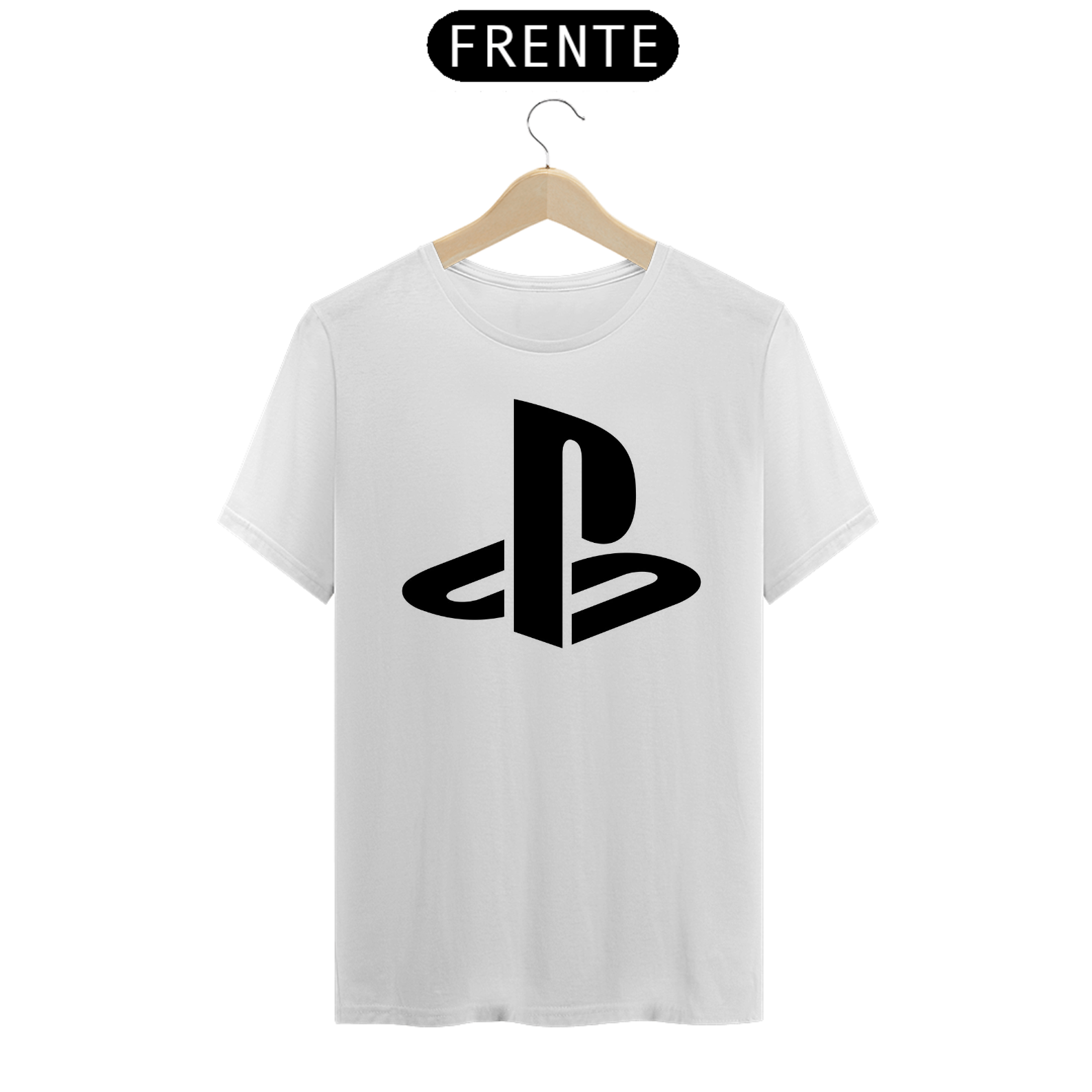 Coleção de Camisetas Gamers - Logo PlayStation