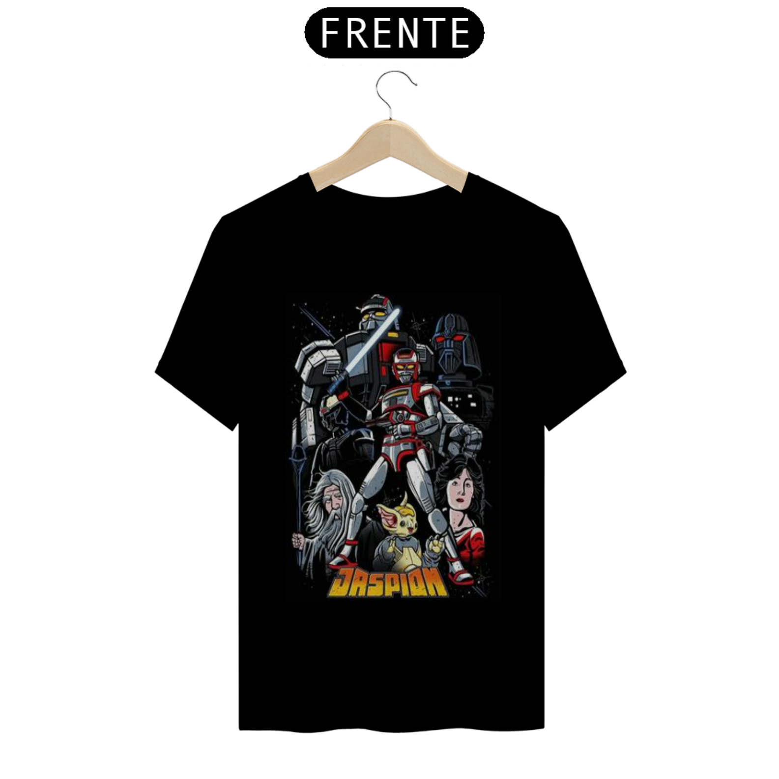Coleção de Camisetas Tokusatsu - Jaspion (Camiseta preta) 