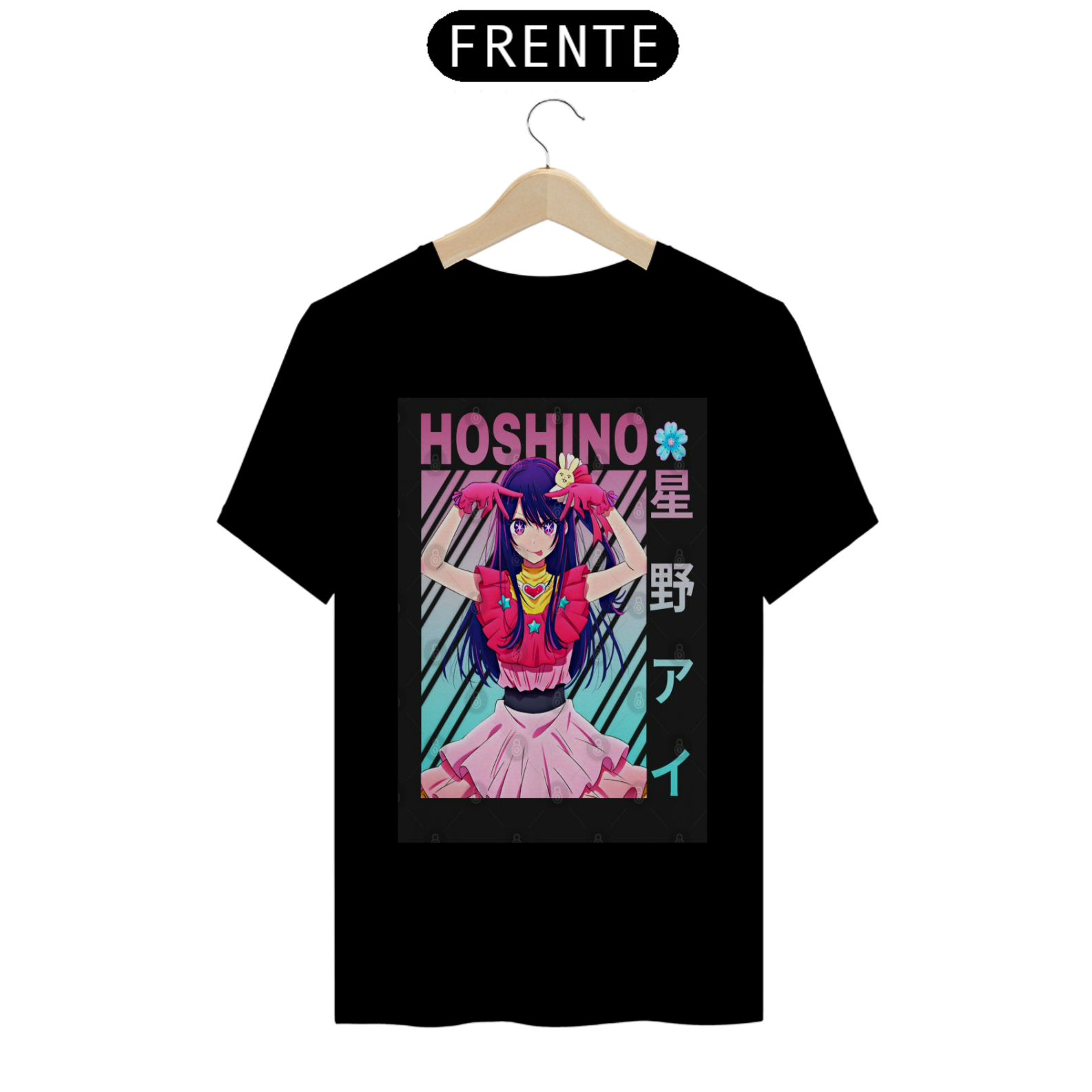 Coleção de Camisetas Animes Variados - Oshi no Ko - Ai Hoshino (Camisetas Pretas)
