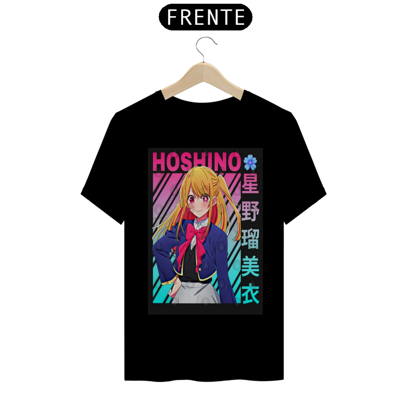 Coleção de Camisetas Animes Variados - Oshi no Ko - Ruby Hoshino (Camisetas Pretas)