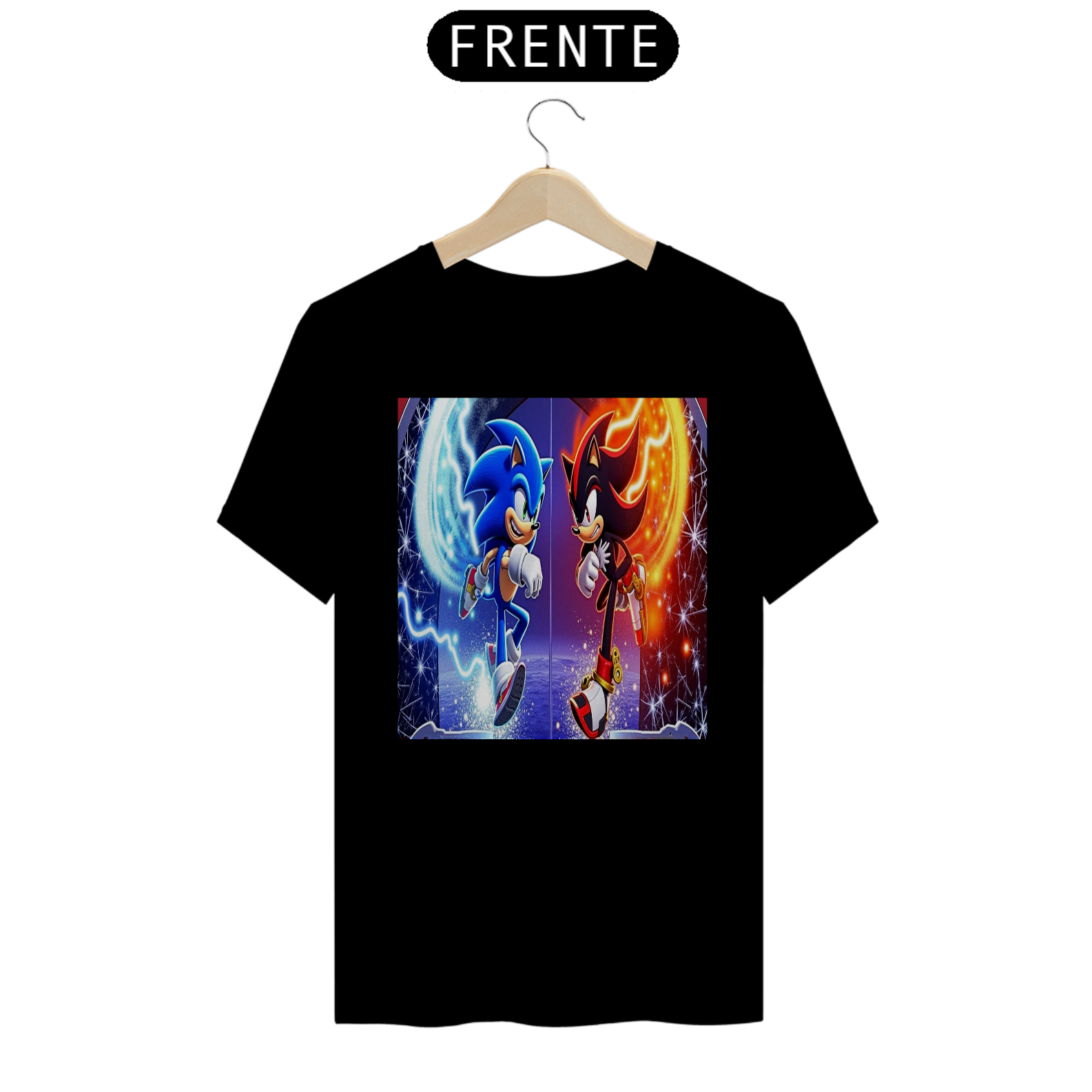 Coleção de Camisetas Filmes e Séries - Sonic e Shadow 