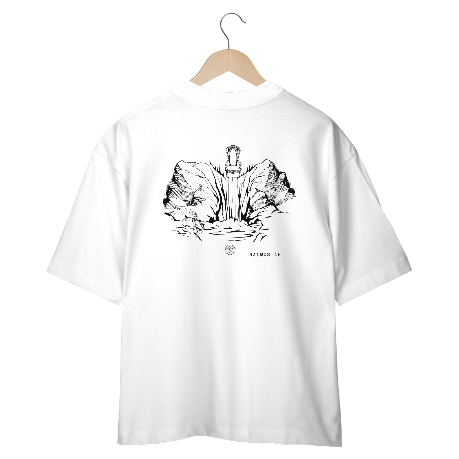 Camiseta Oversized Salmo 46 White Version