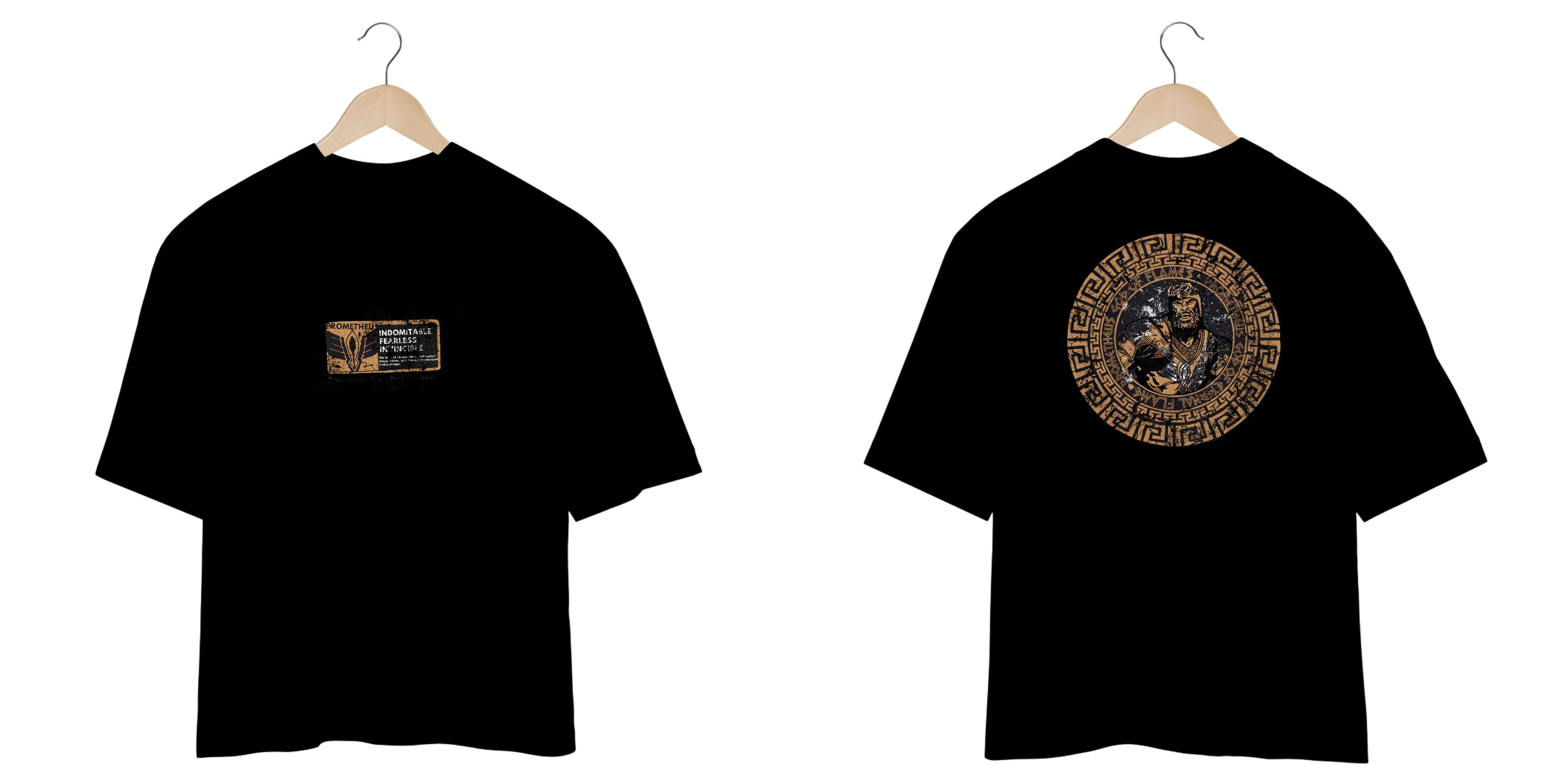 T-shirt Oversizer Prometheus Black Punk 