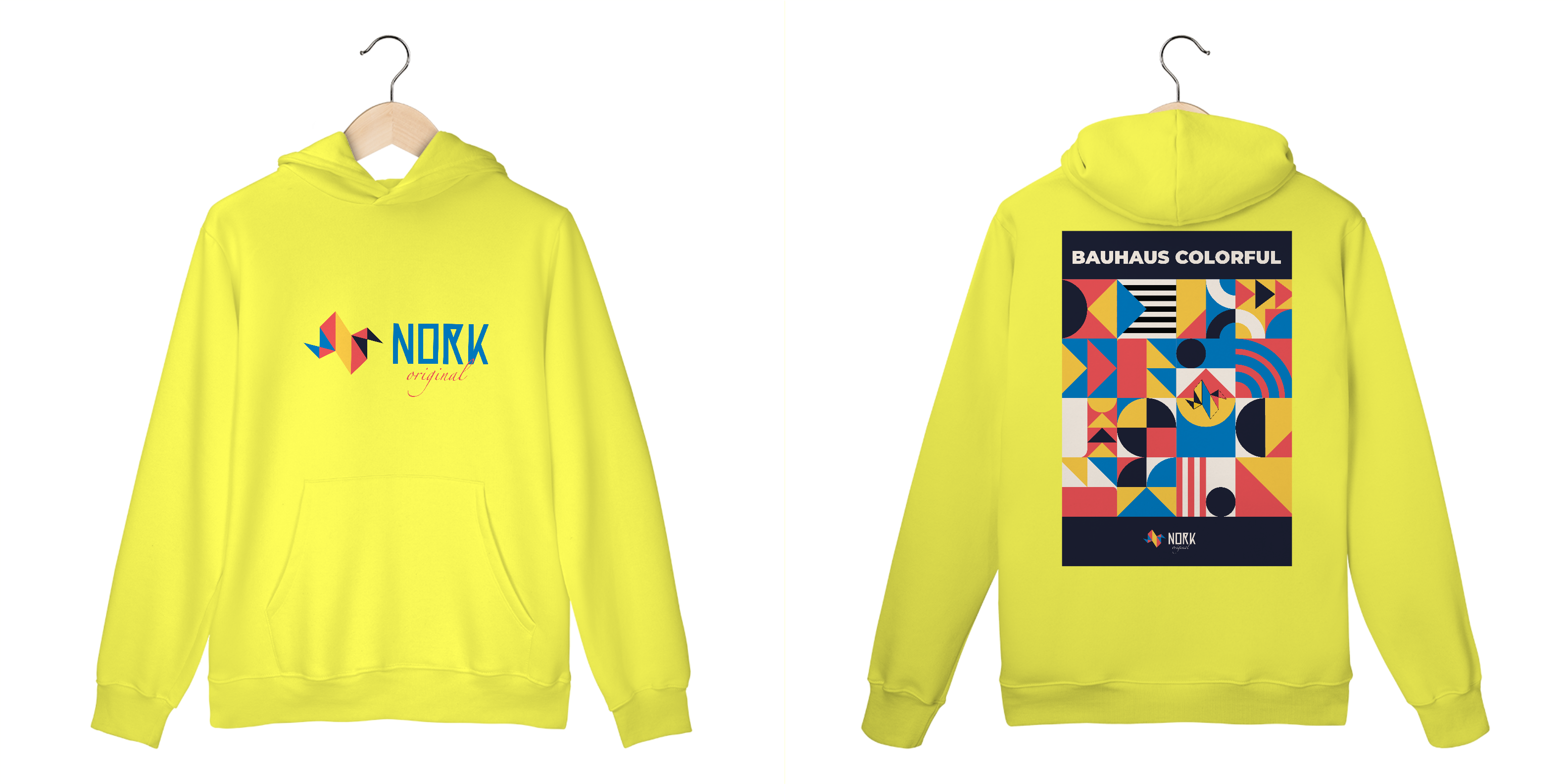 Casaco moletom Canguru Nork Original Bauhaus Colorful