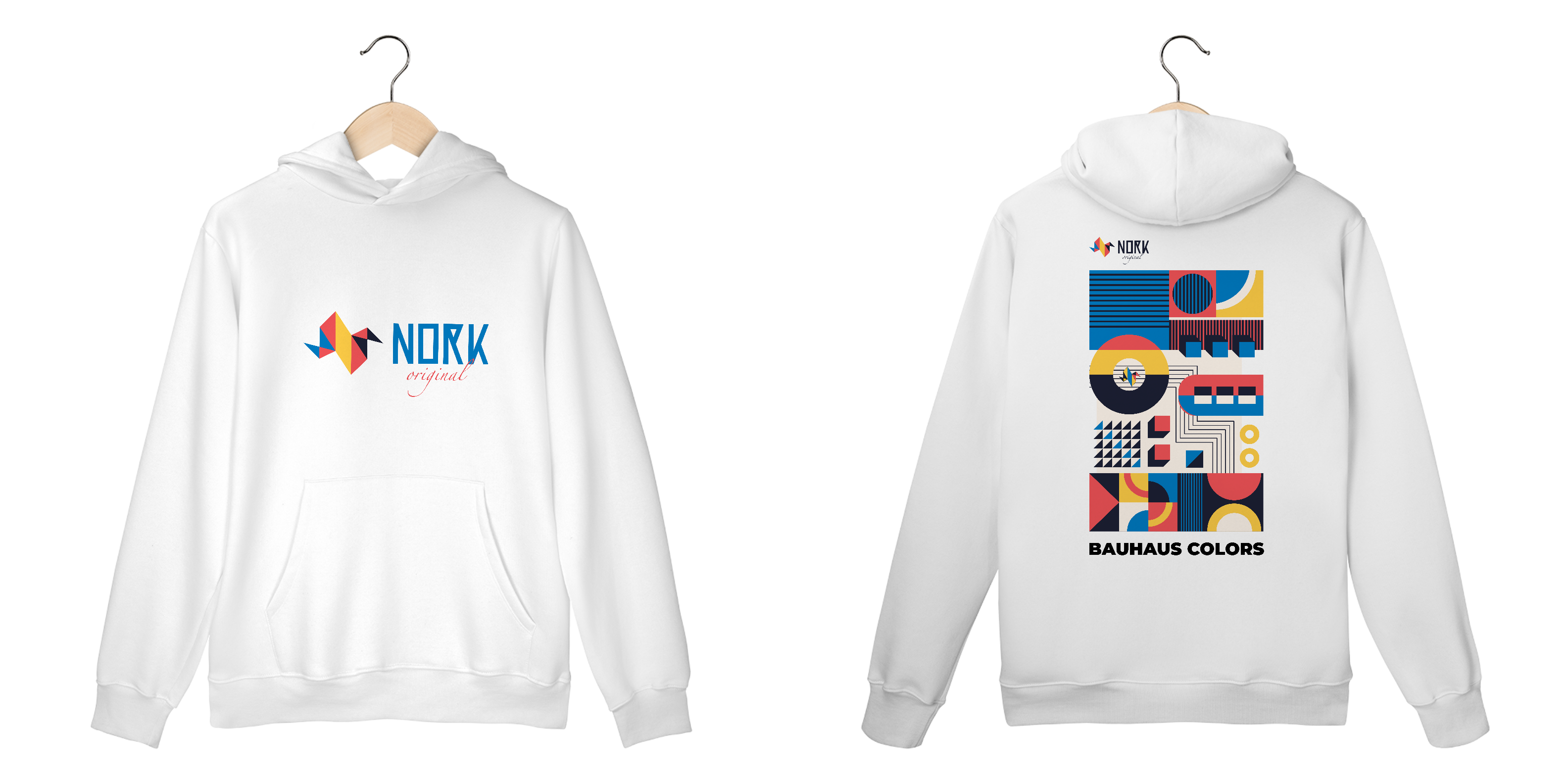 Casaco Moletom Canguru Nork Original Bauhaus Colors