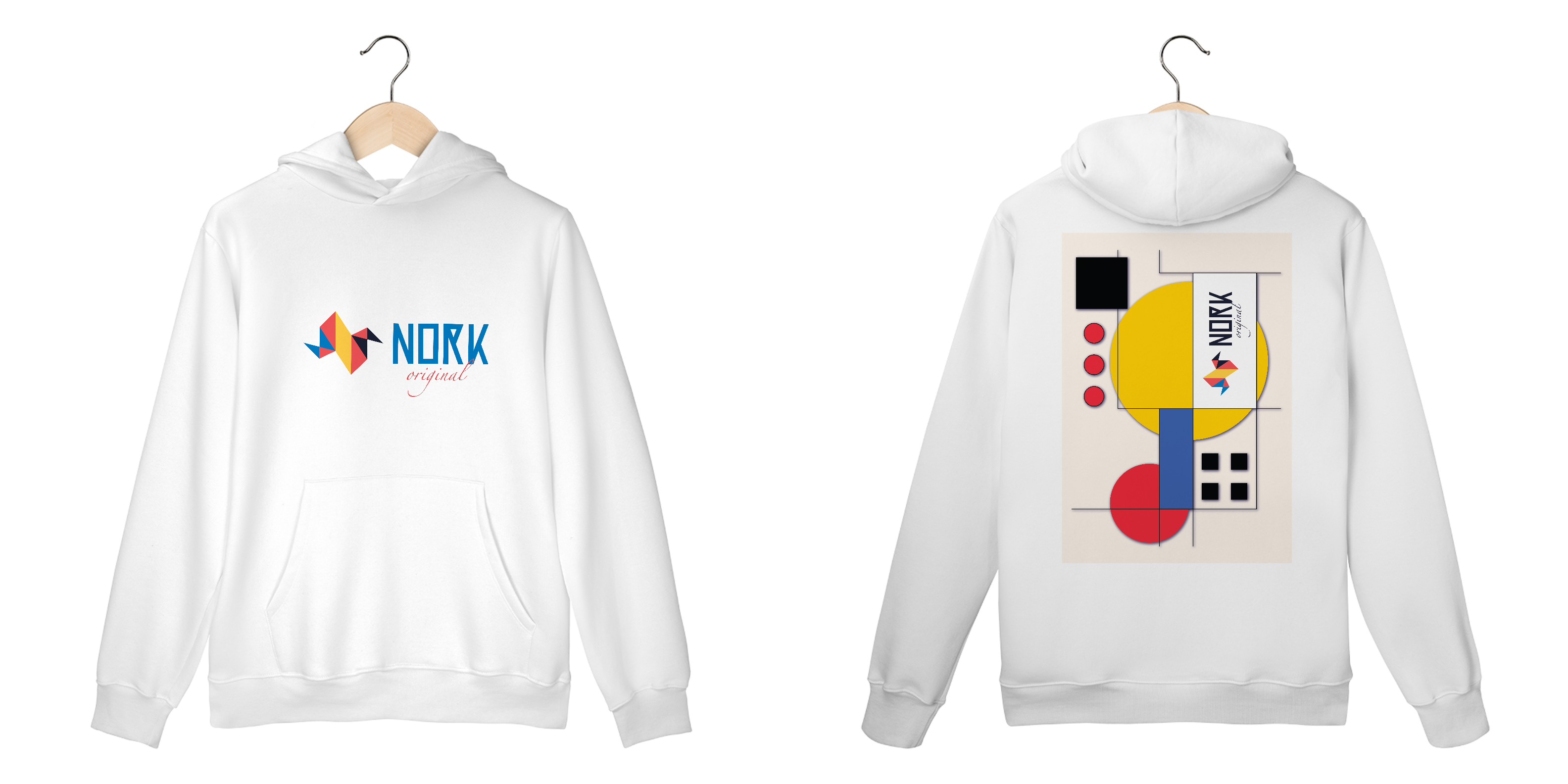 Casaco Moletom Canguru Nork Original Bauhaus Geometric Design