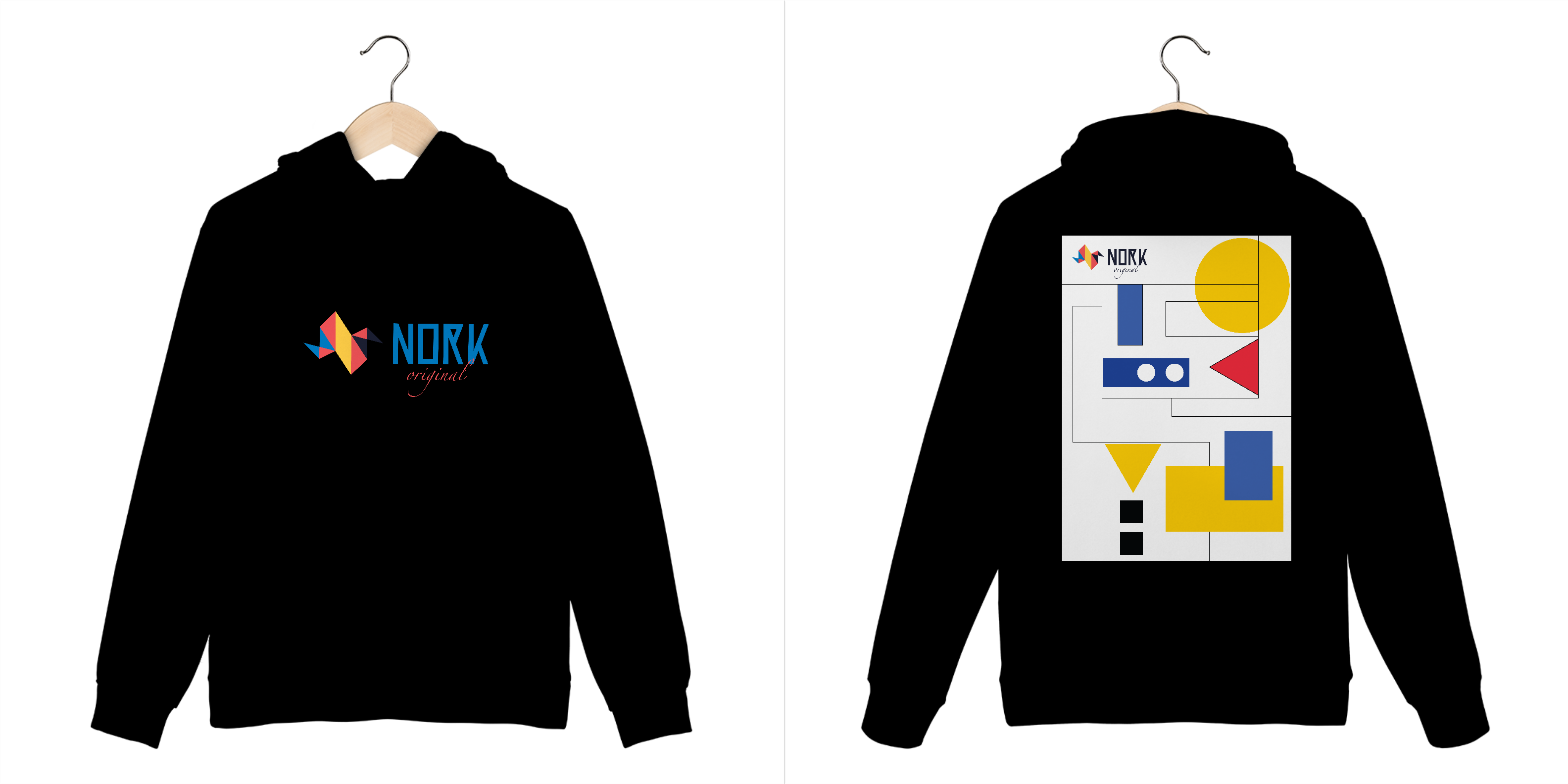 Casaco Moletom Canguru Nork Original Bauhaus Geometric