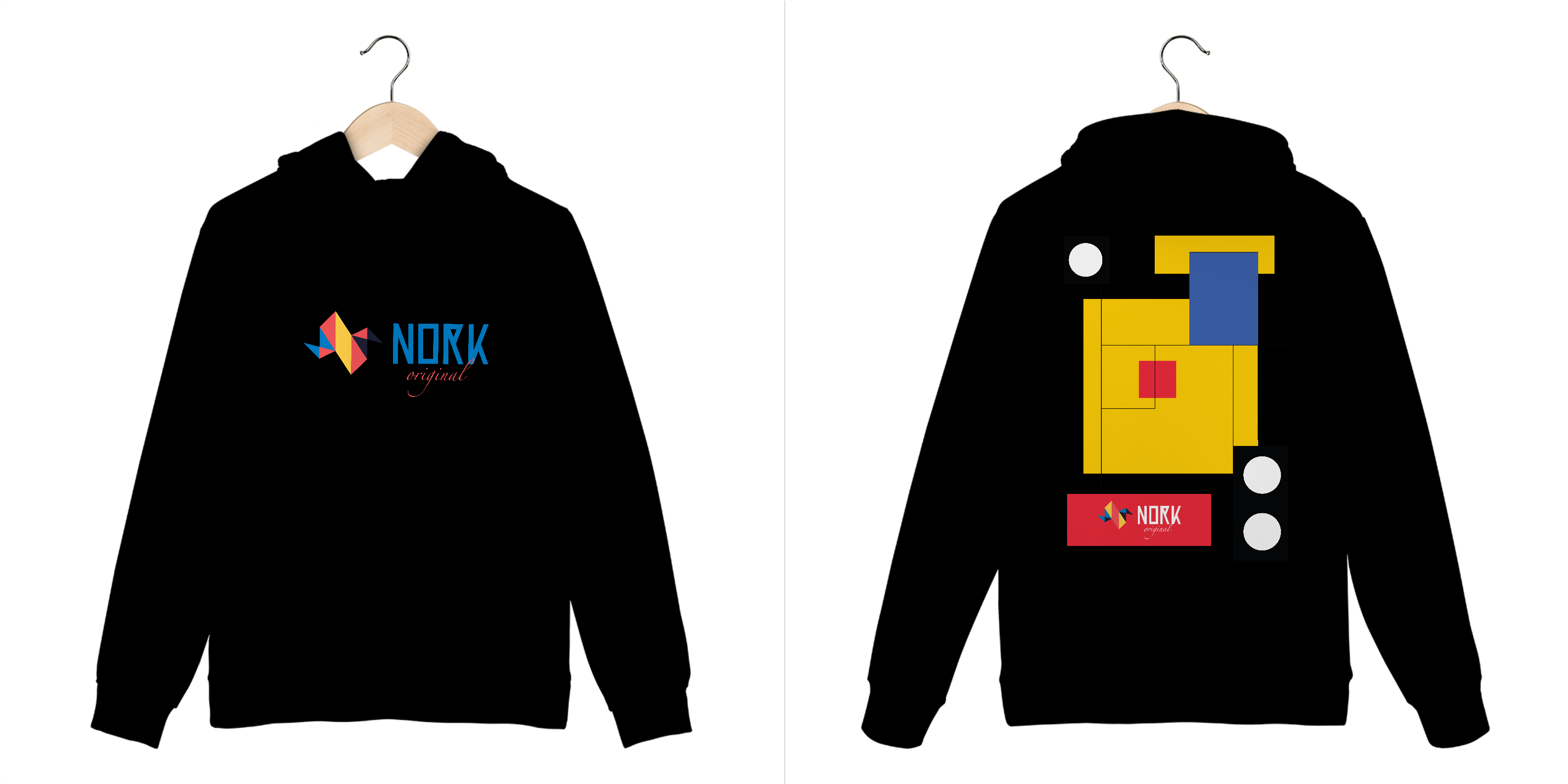 Casaco Moletom Canguru Nork Original Bauhaus Geometric Colorful