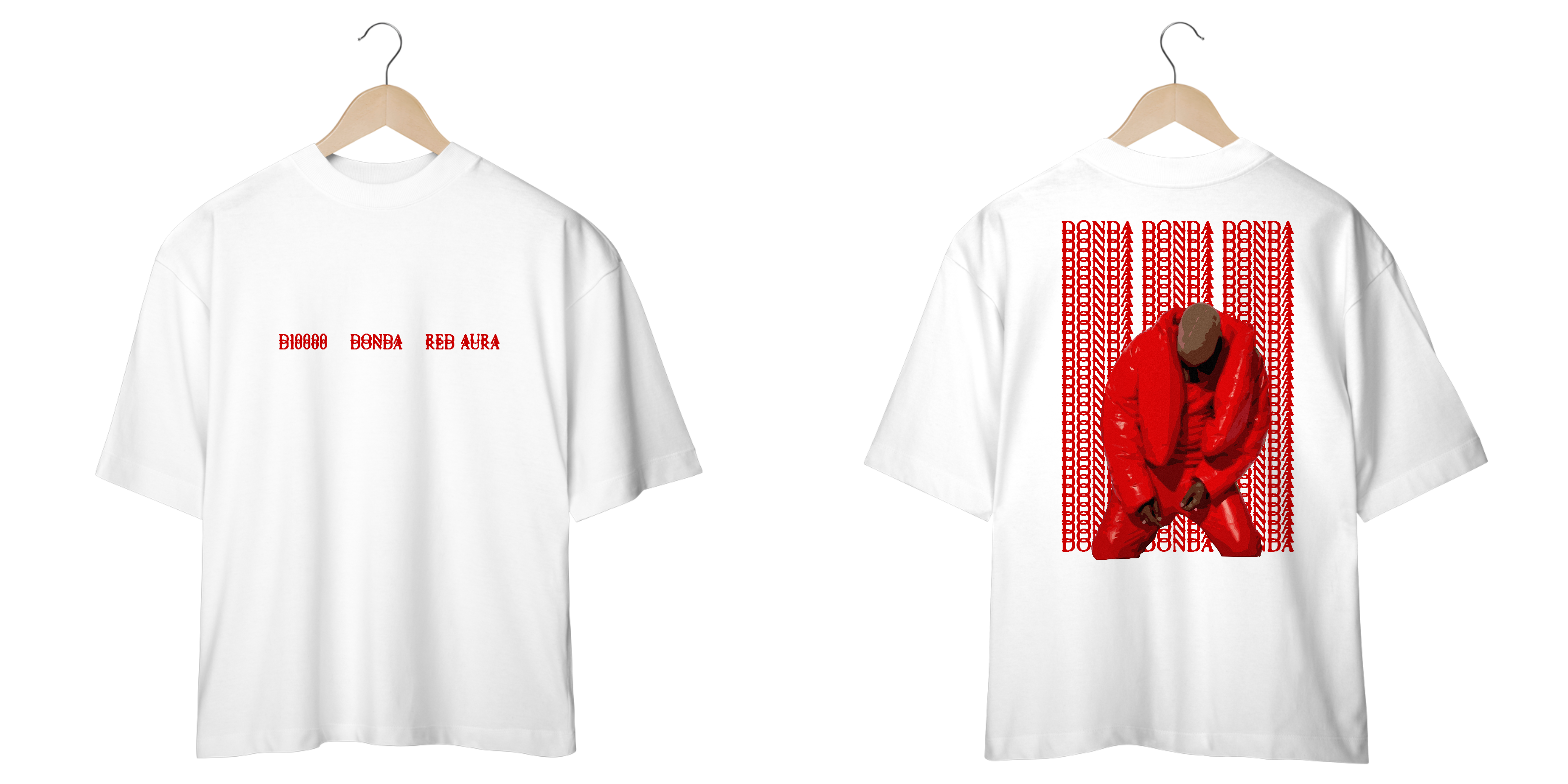 Camisa Oversized Donda Red Aura - D10000 Concept