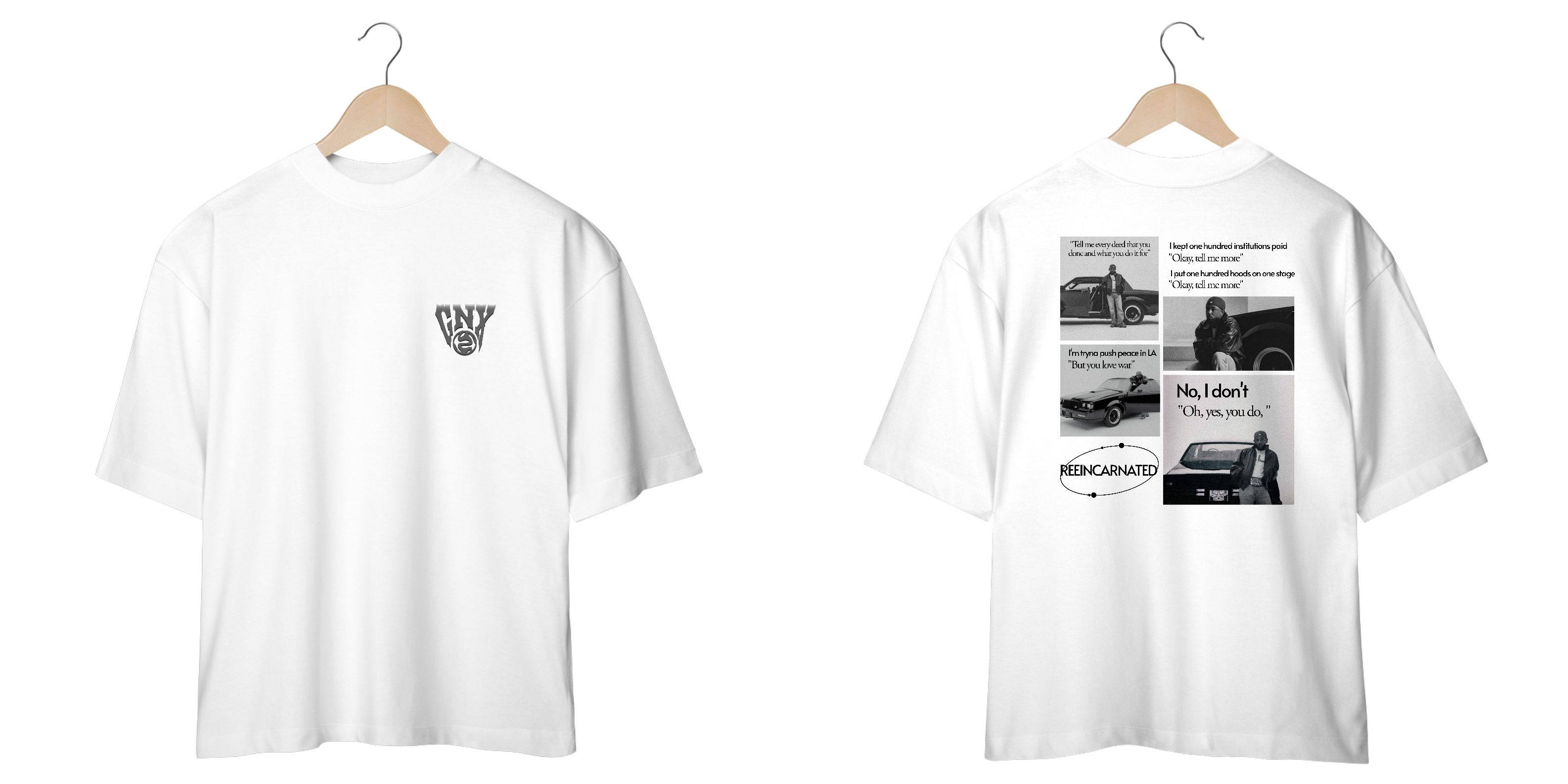 Camisa Oversized TELL ME THE TRUTH - Kendrick Lamar