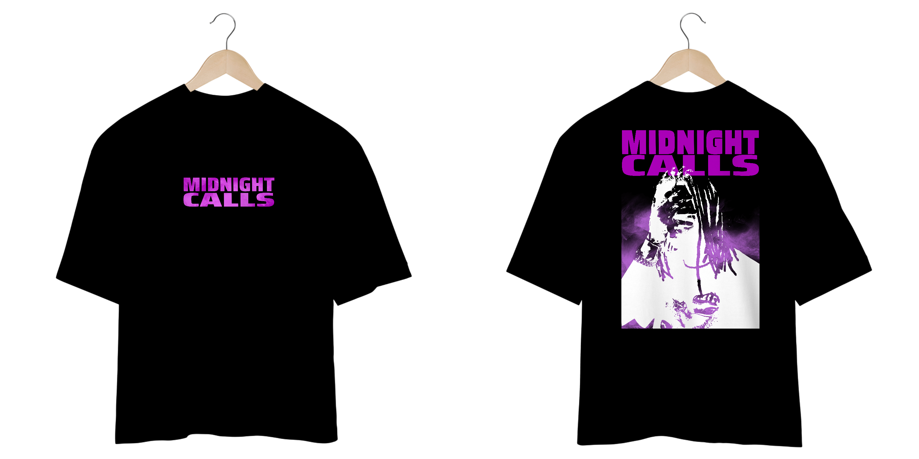 Camisa Oversized MIDNIGHT CALLS (NEGATIVE) - Yunk Vino