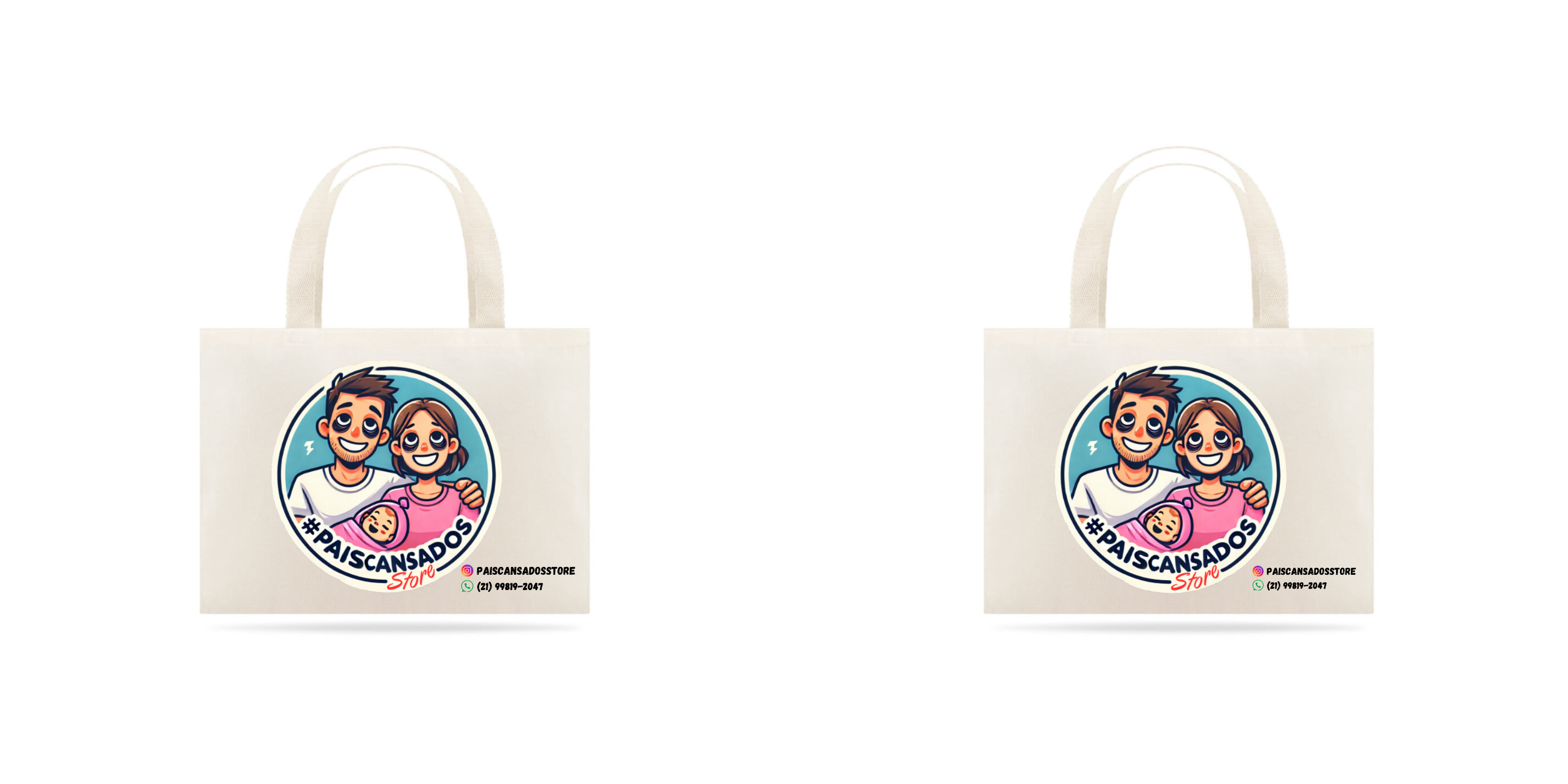 Sacola ecológica logo #paiscansados