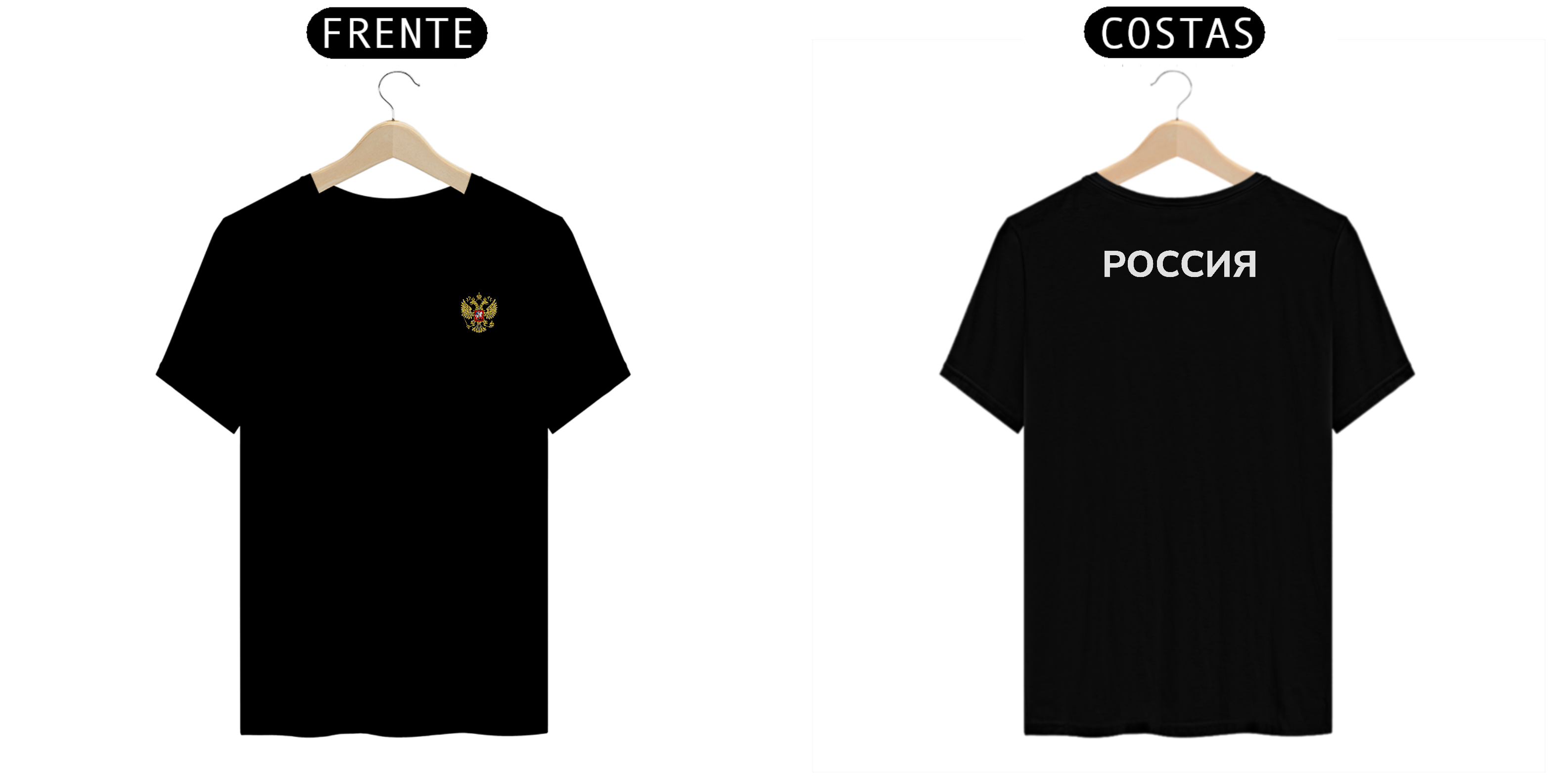 Camiseta Rússia fente e costa