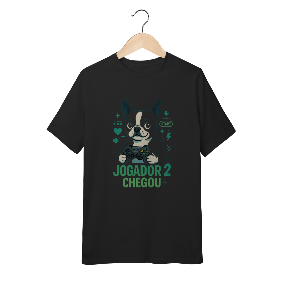 Camiseta Infantil Gamer – Jogador 2 Chegou - 10 a 14 anos