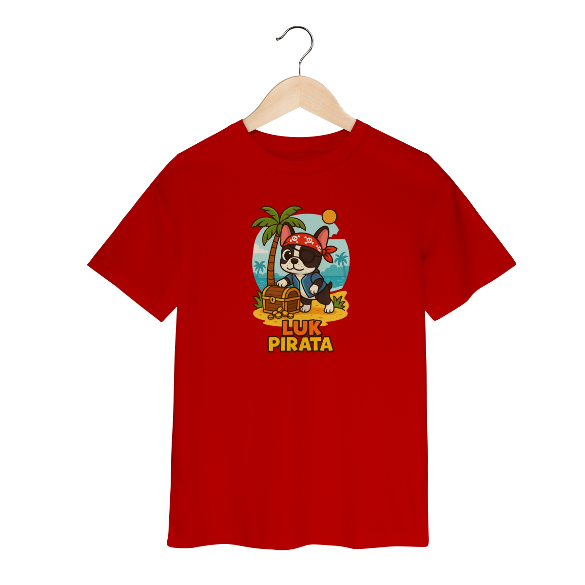 Camiseta Infantil Pirata – Aventura Estrelada - 2 a 8 anos