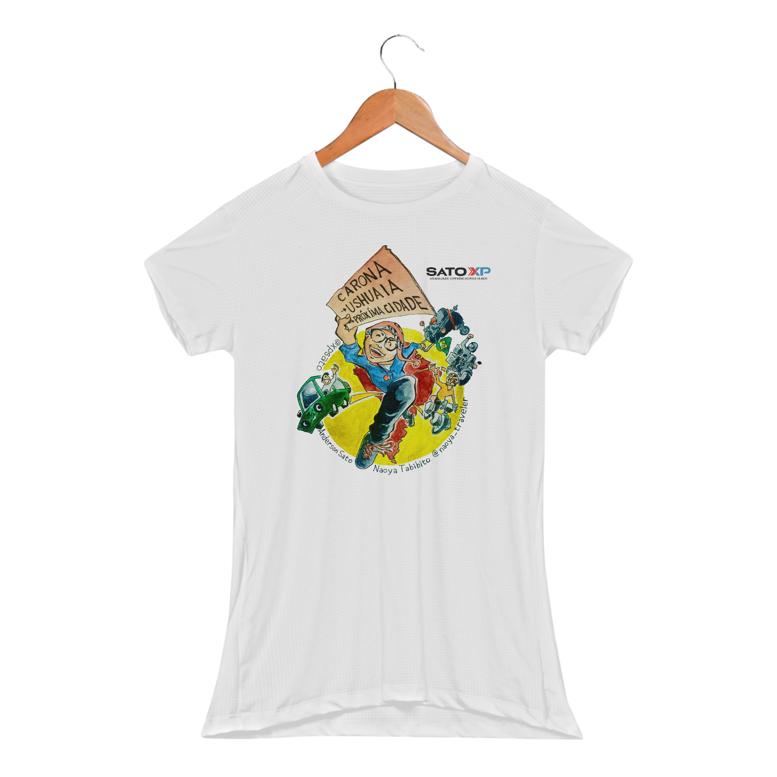 SatoXP x Naoya – Carona Ushuaia - Camiseta Feminina Baby Long Dry Fit Sport UV