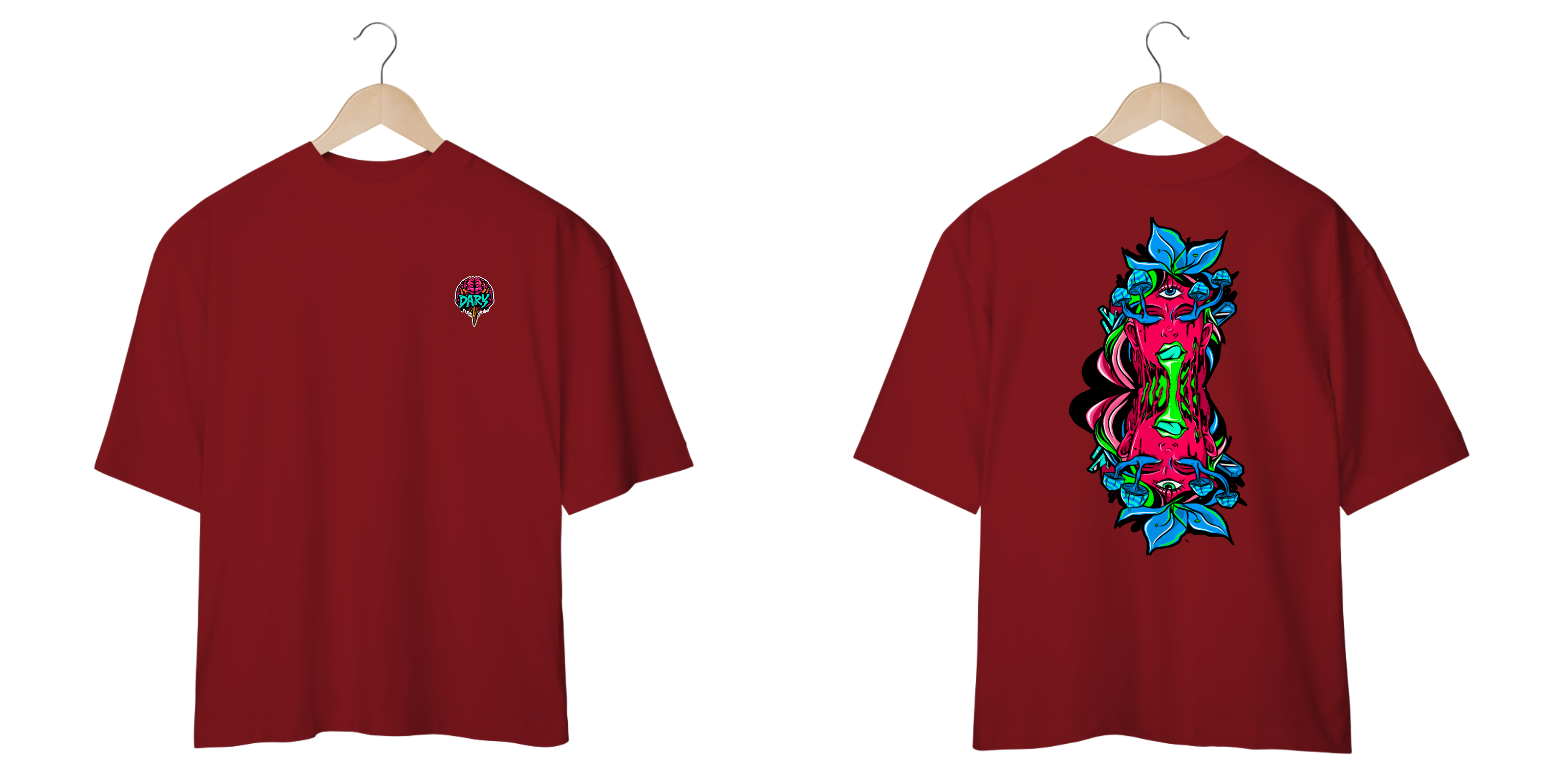 Camisa Oversized Premium Unissex Dark Psy Streetwear Rave Psytrance