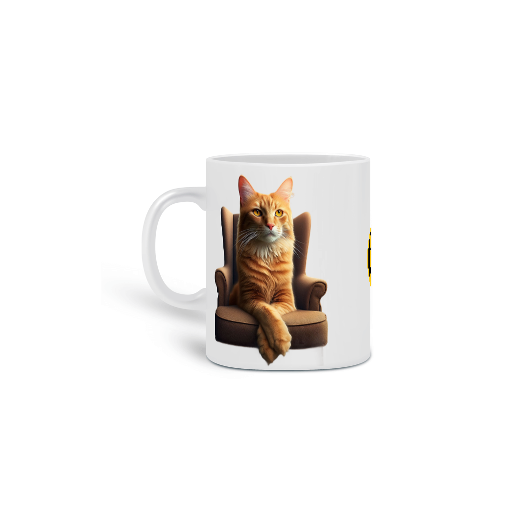 Caneca Gato Laranja