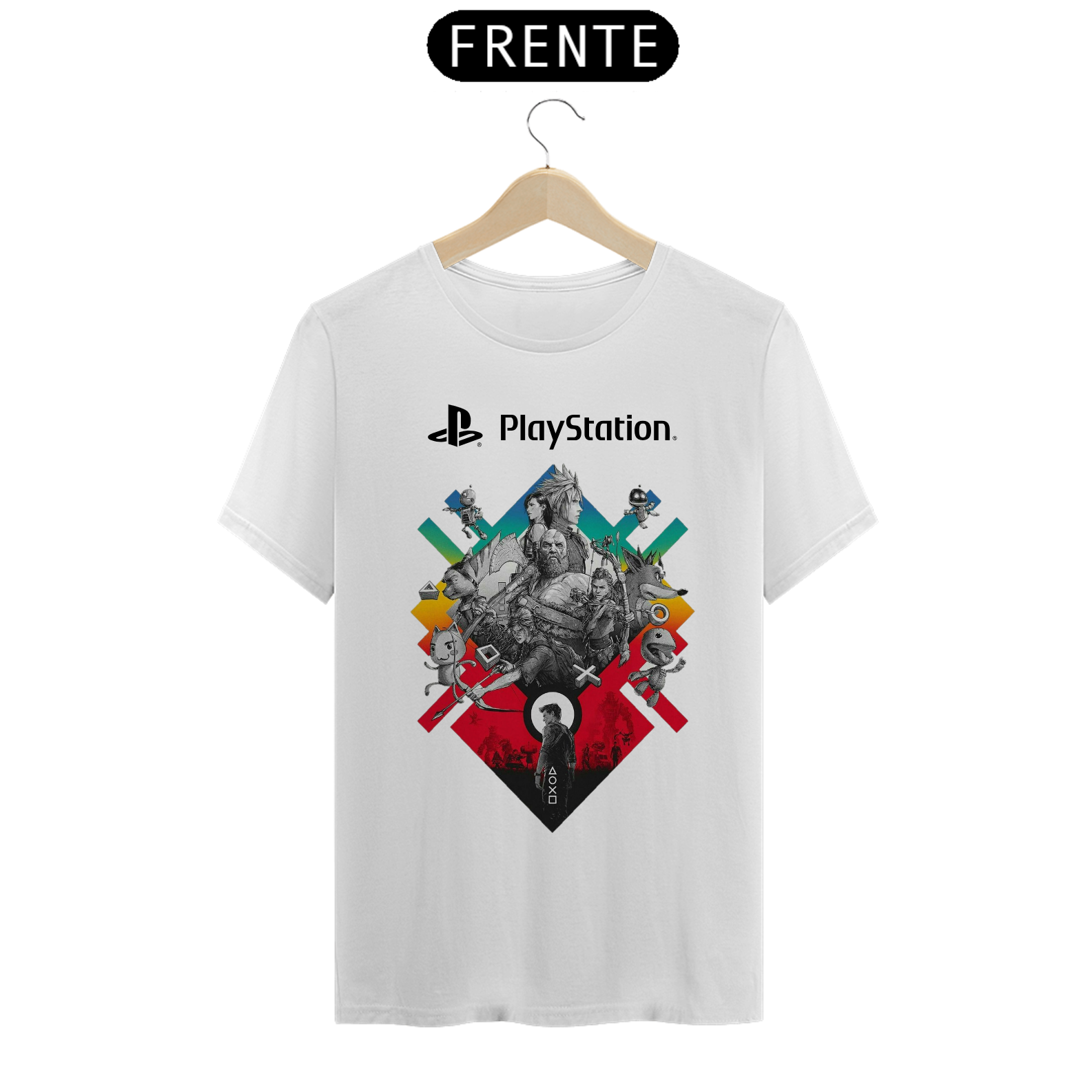 Camiseta de Personagens da Playstation