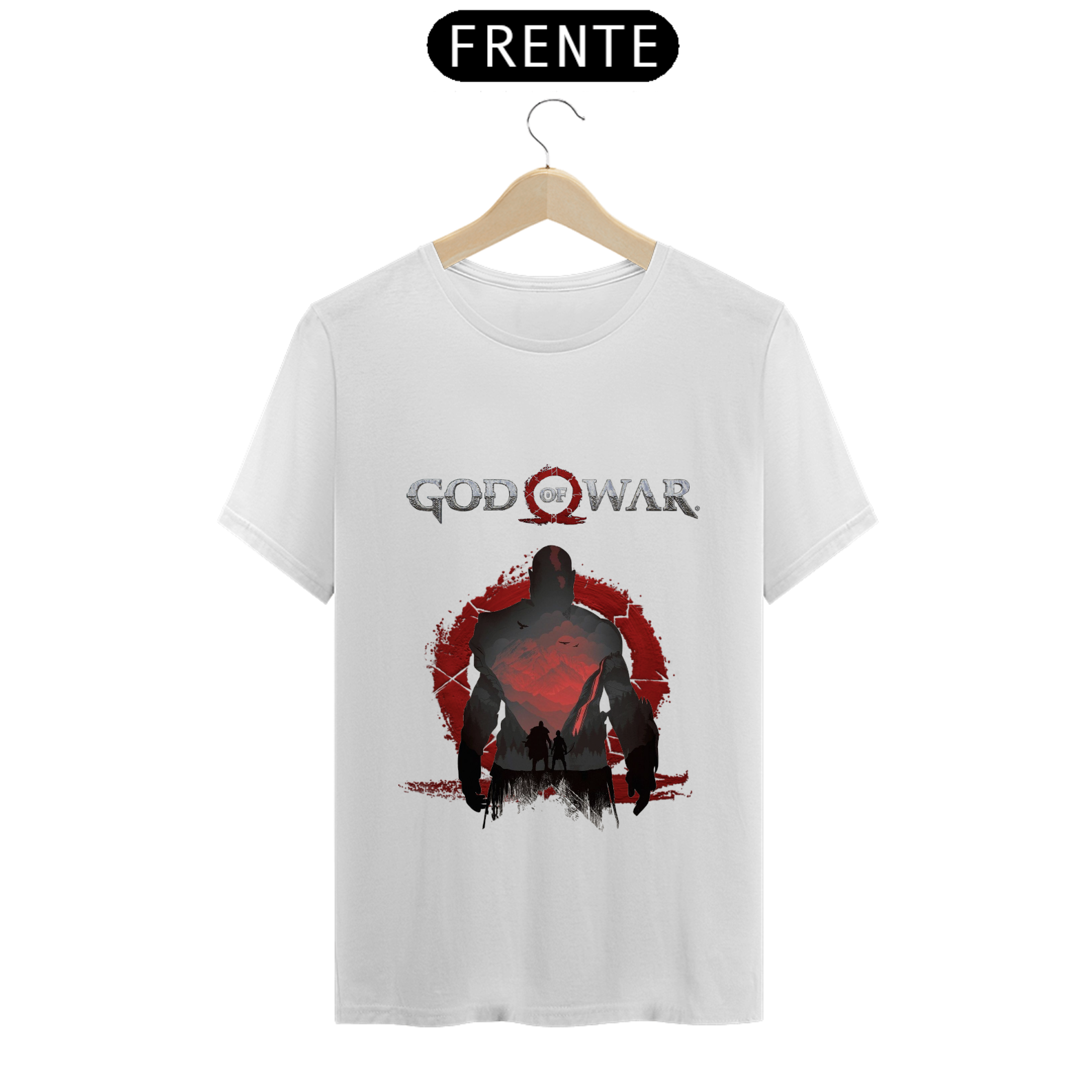 Camiseta de God of War Kratos e Atreus
