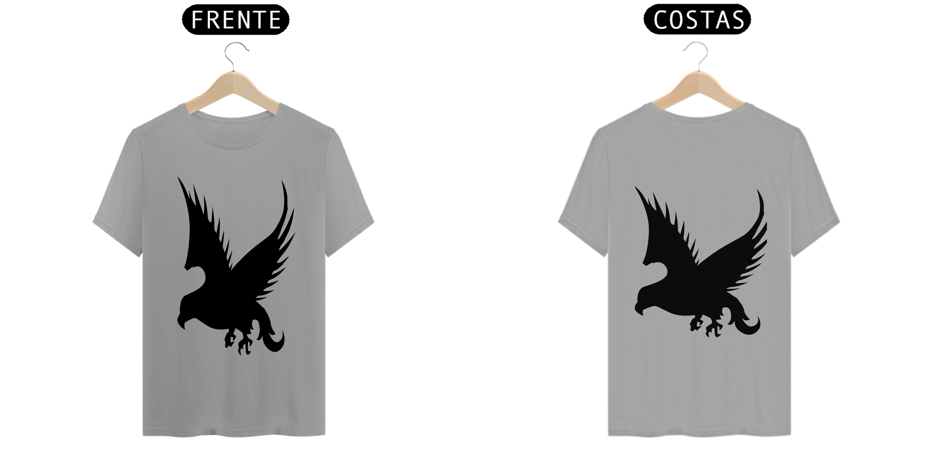 Cameseta com um desenho de falcão