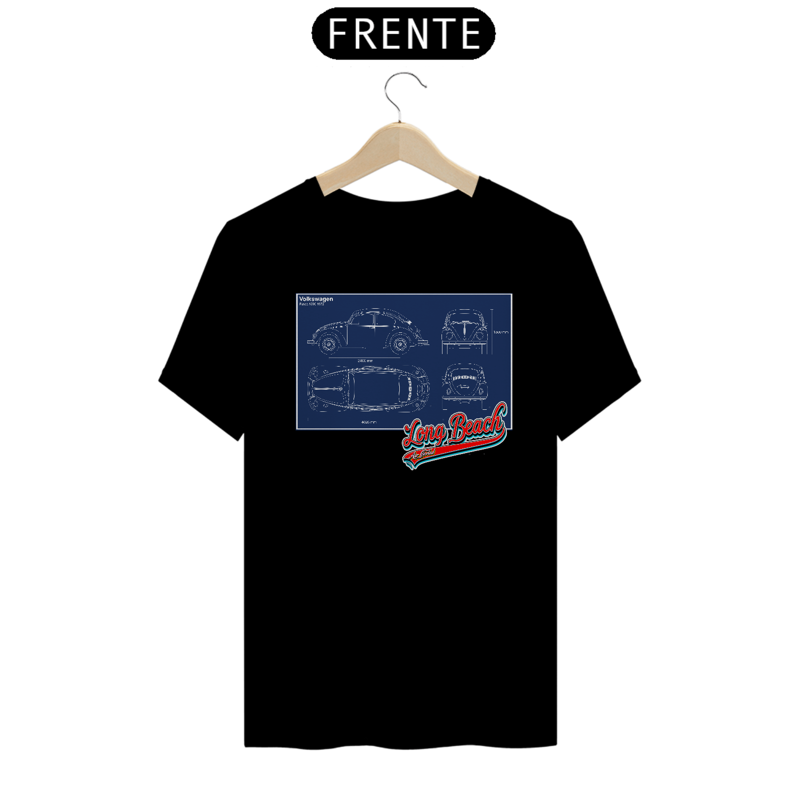 Camiseta Long Beach Formas Fusca