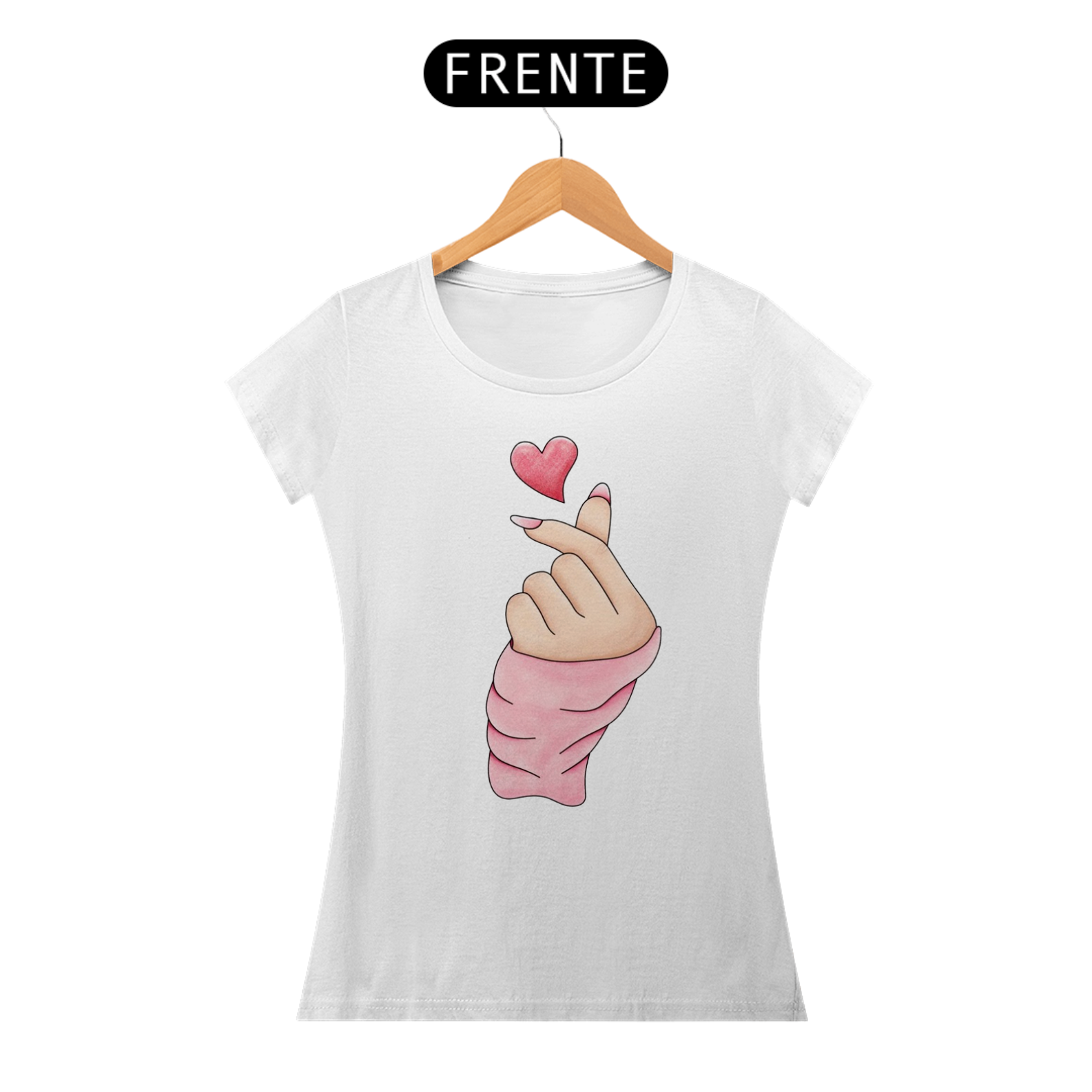 camiseta coracao coreana 