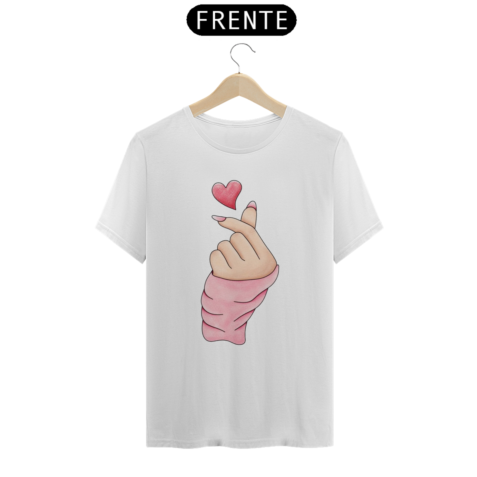 camiseta coracao coreano