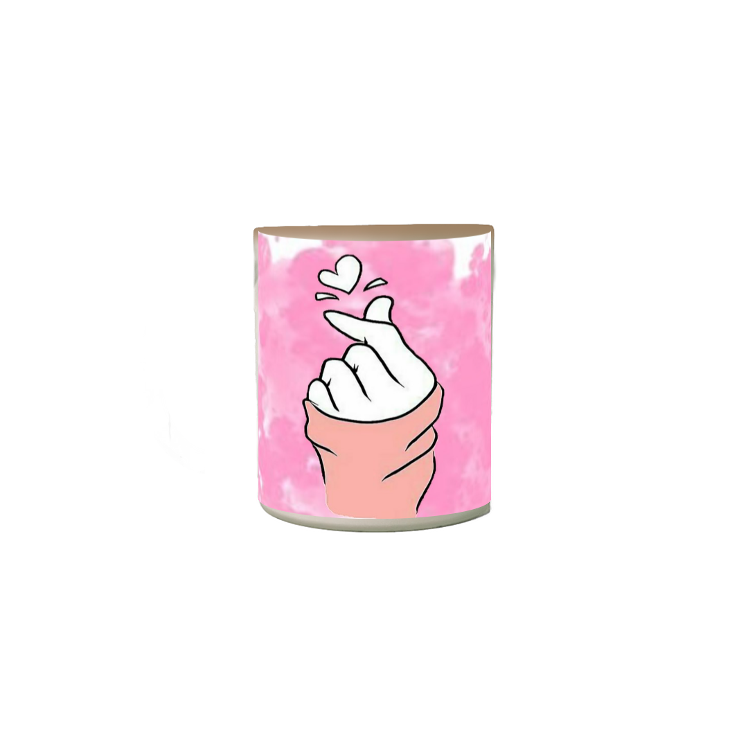 caneca rosa coracao 