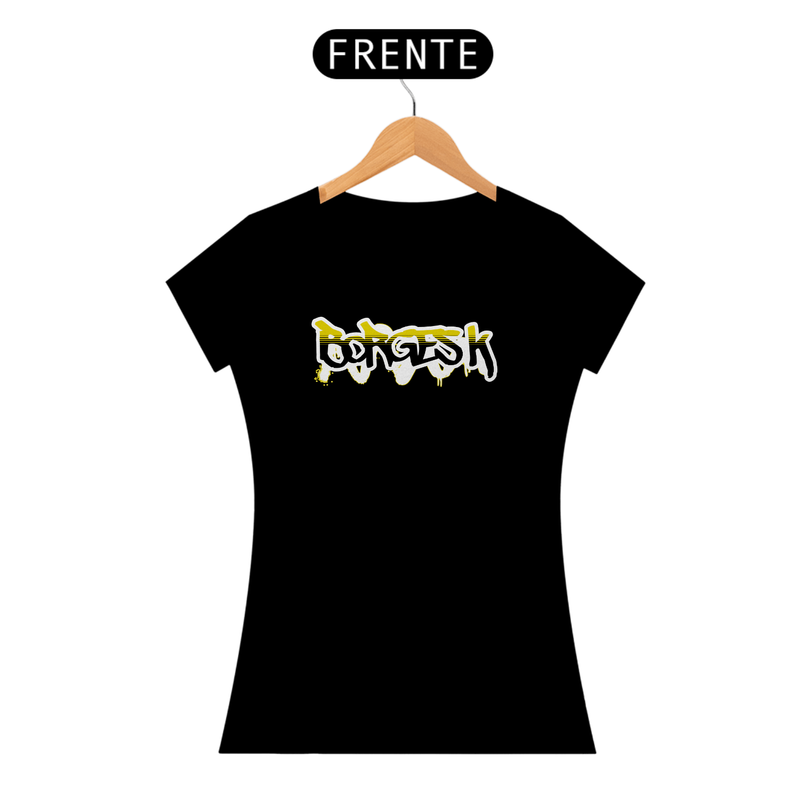 T-SHIRT FEMININA PRETO BORGES K
