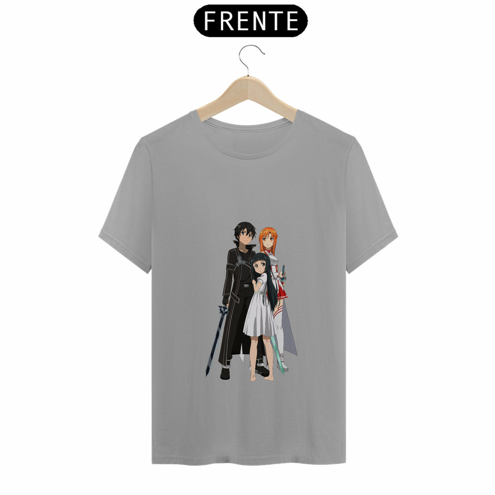 Camiseta Sword Art Online - Kirito, Asuna, Yui