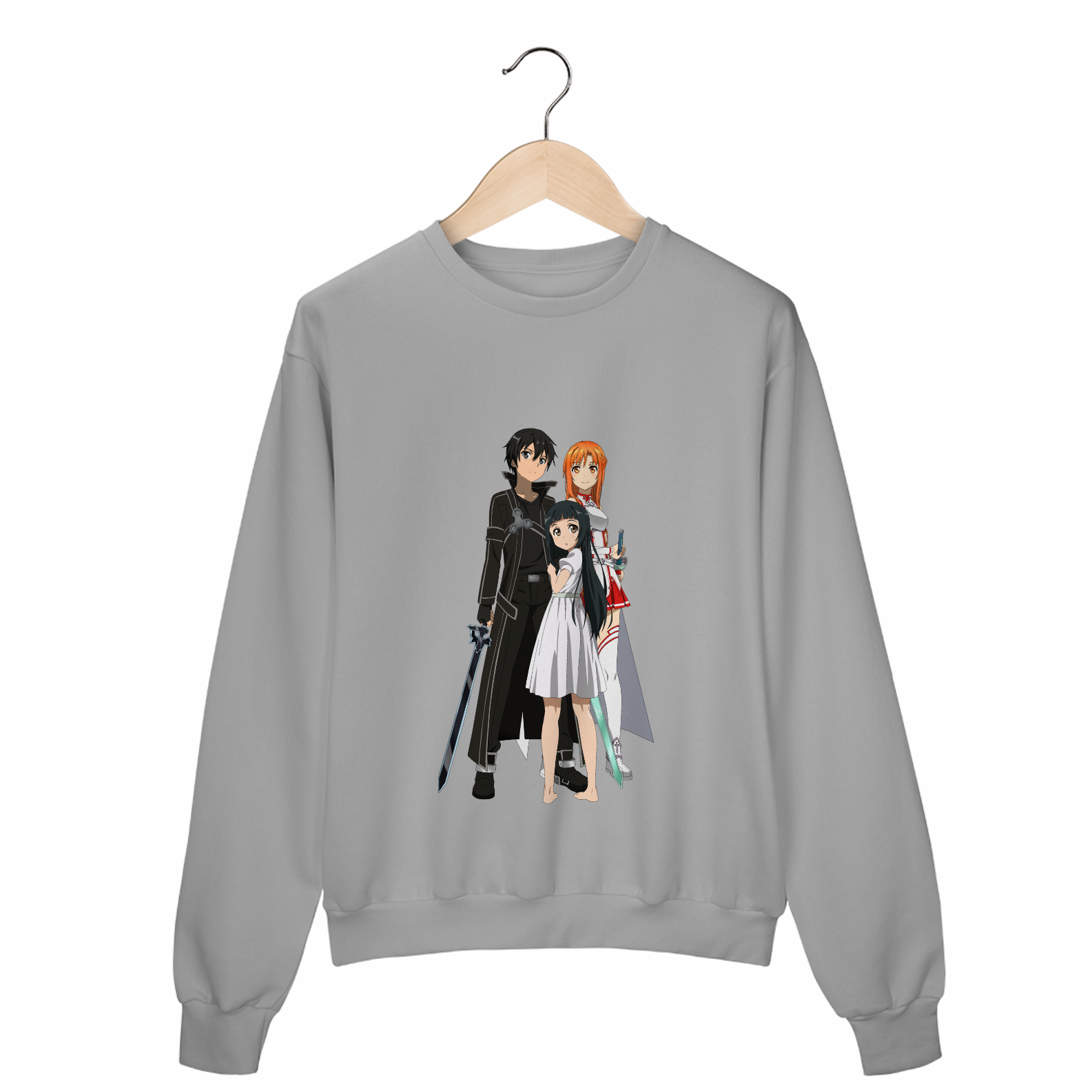 Moletom Sword Art Online - Kirito, Asuna, Yui