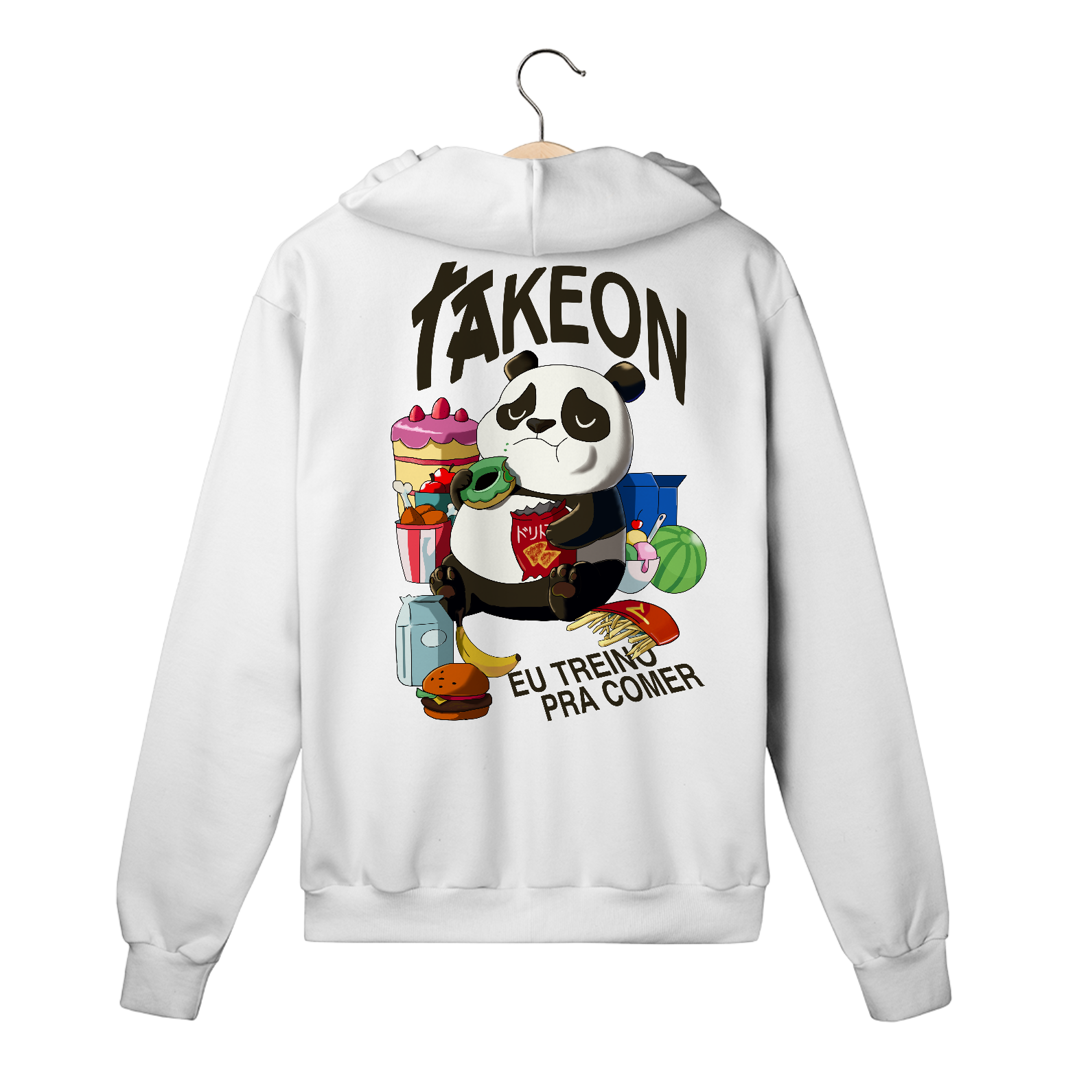 Moletom Panda Eu Treino Para Comer