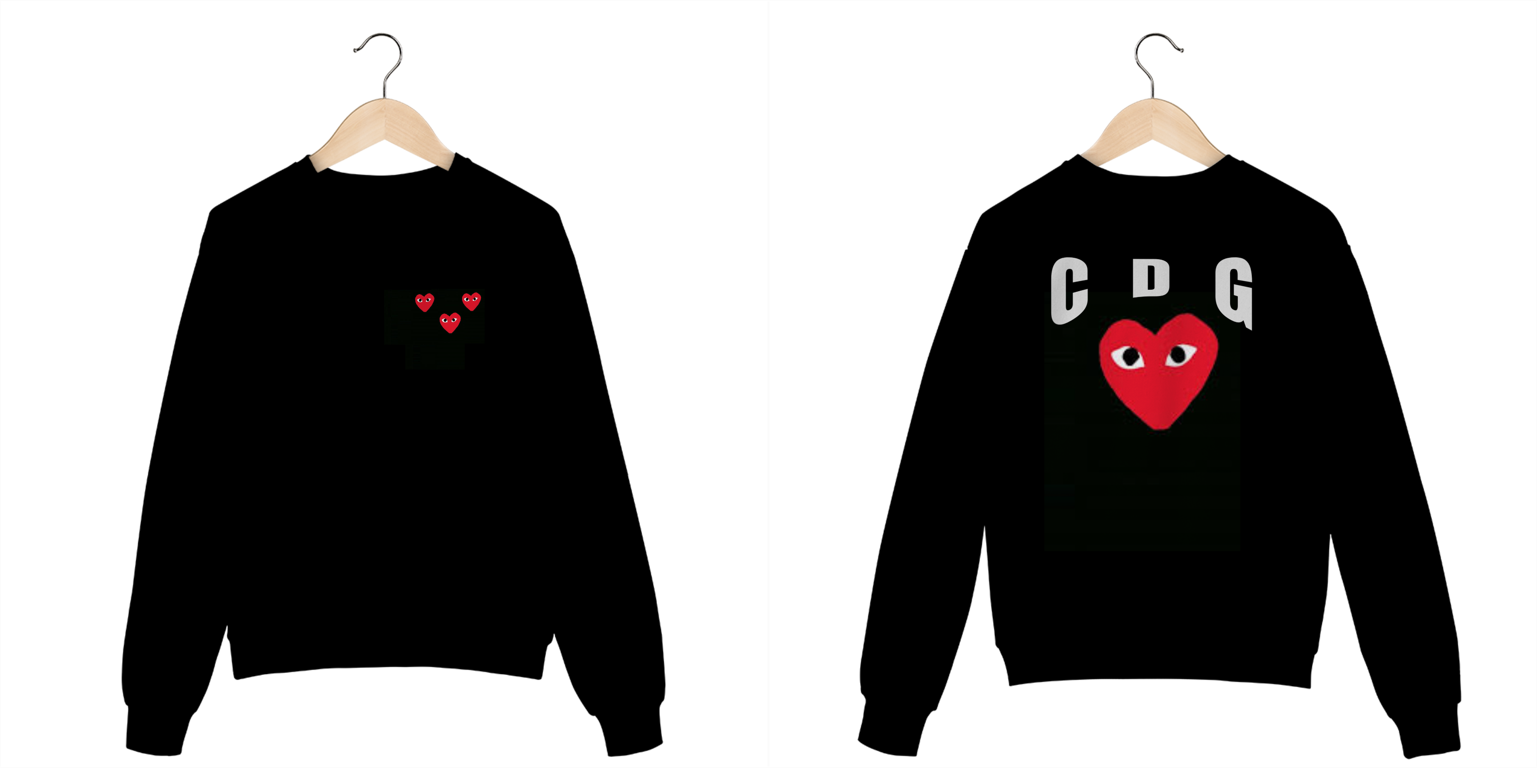 moletom cdg all black