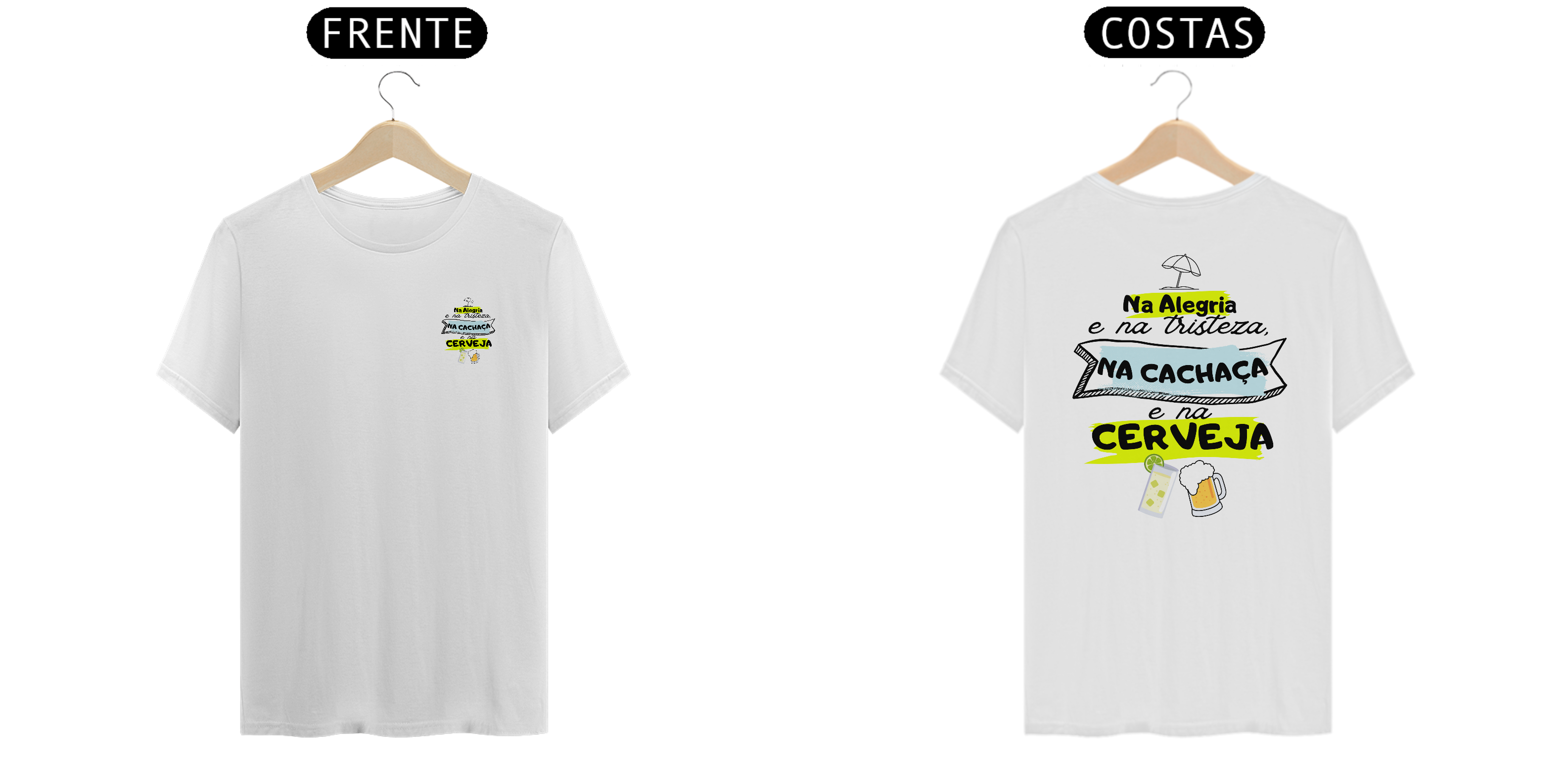 CAMISETA CACHAÇA E CERVEJA