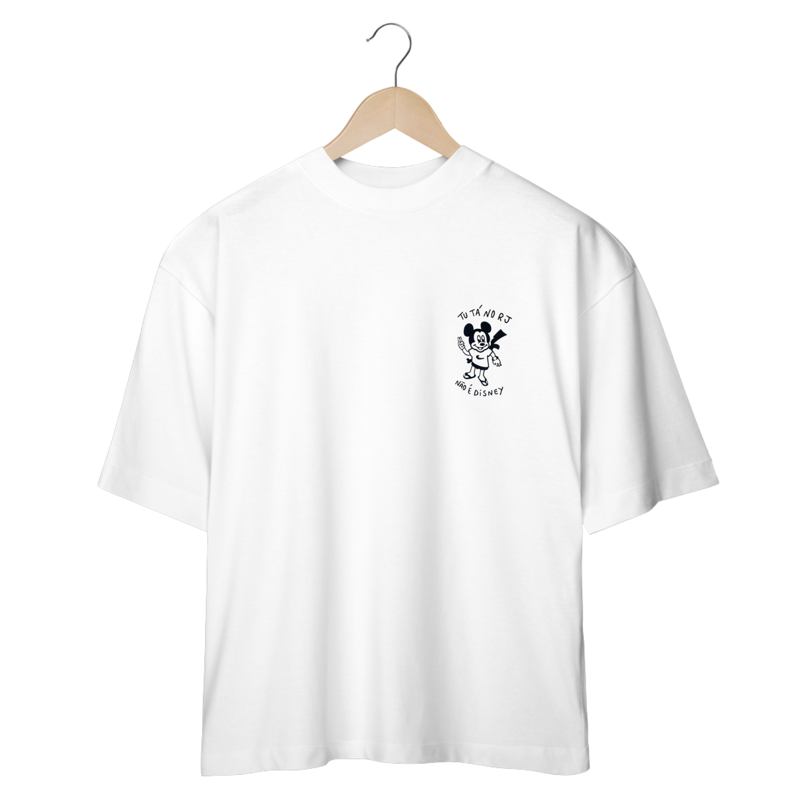 T-Shirt Oversized RJ não é Disney