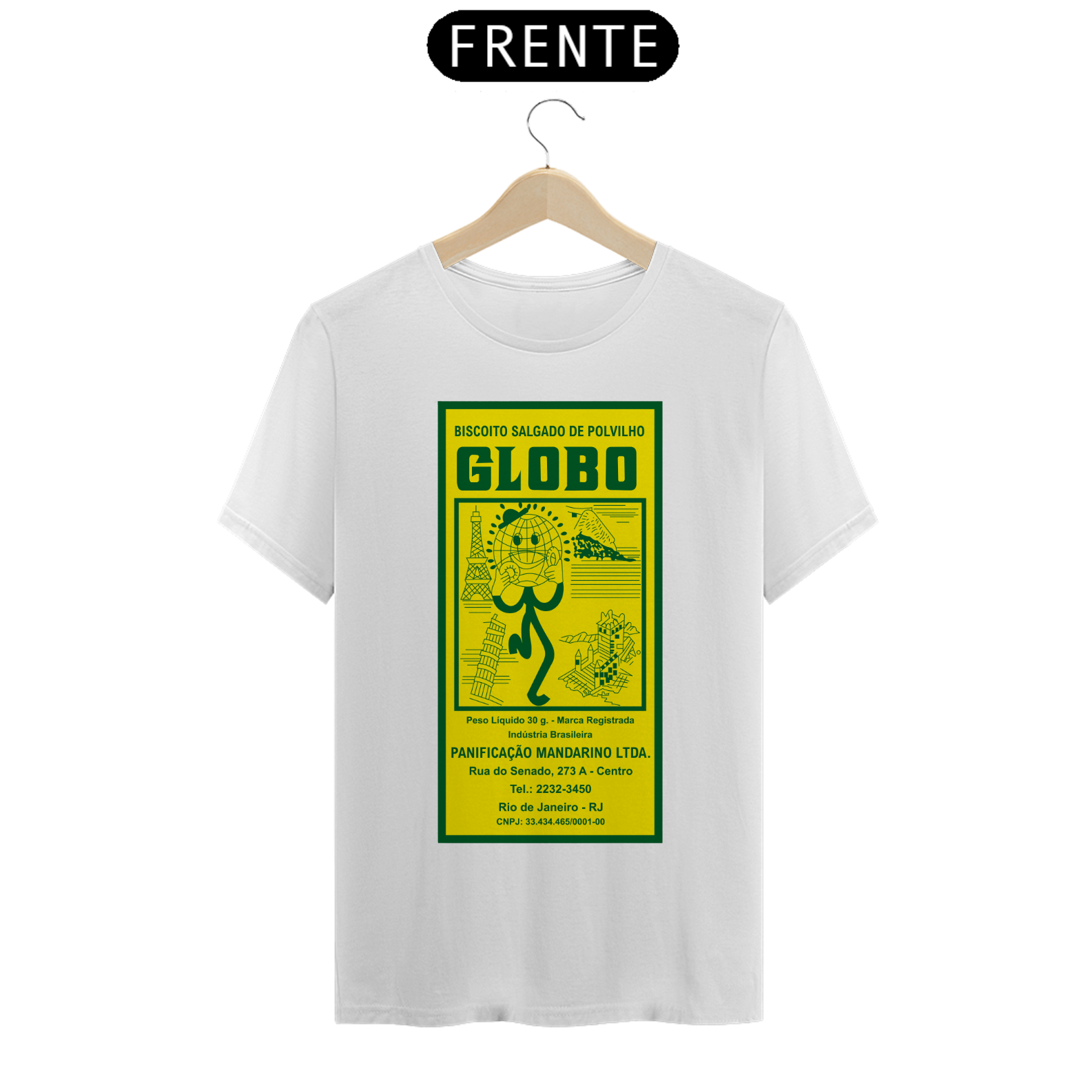 Nome do produto: Camiseta Biscoito Globo