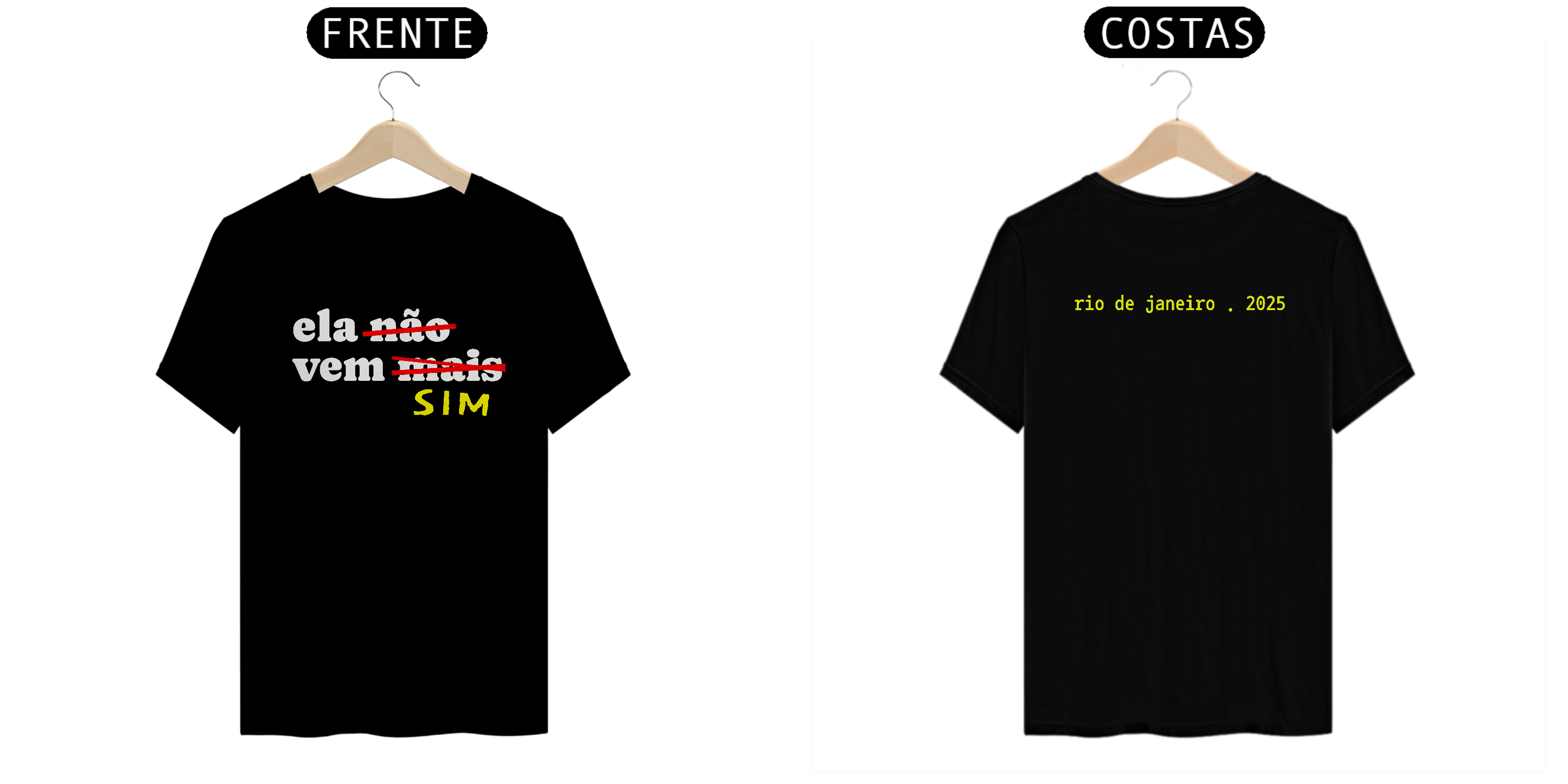 Ela Vem Sim - Lady Gaga - Camisa Frente e Verso