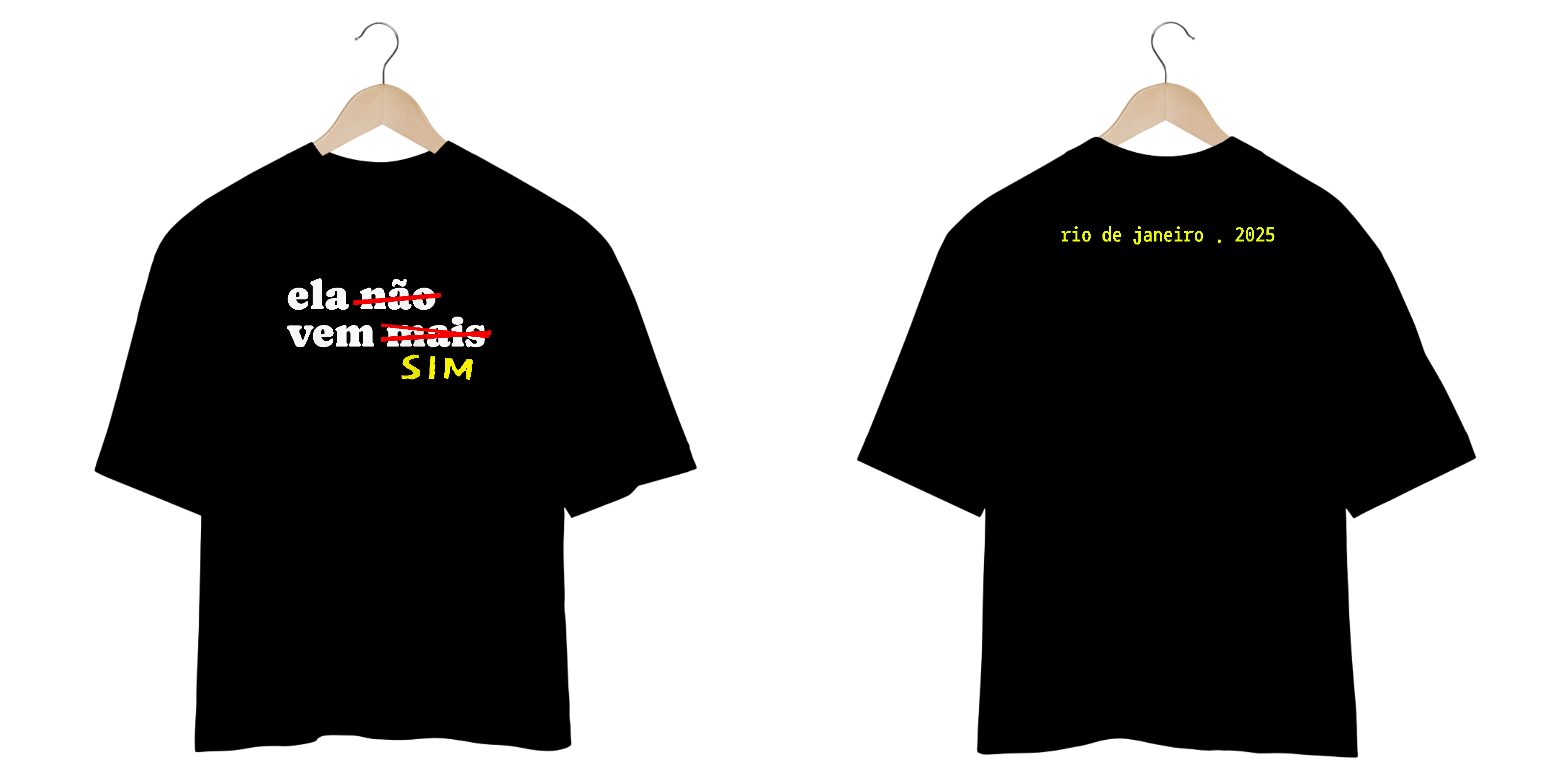 Ela Vem Sim Lady Gaga Camiseta Frente e Verso Oversized