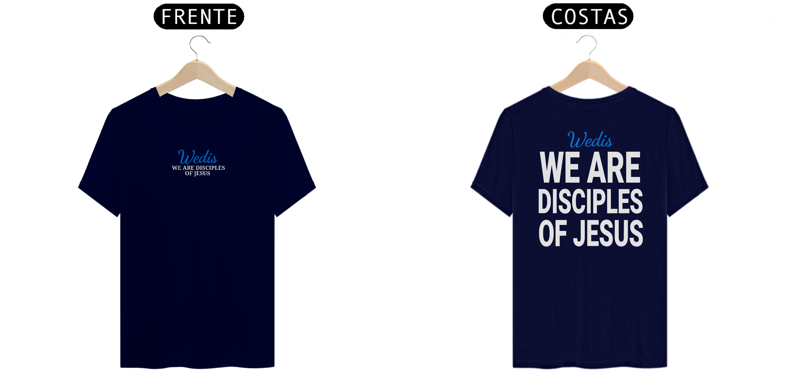 Nome do produto: Camiseta Wedis Persona Azul Marinho (Frente Verso)