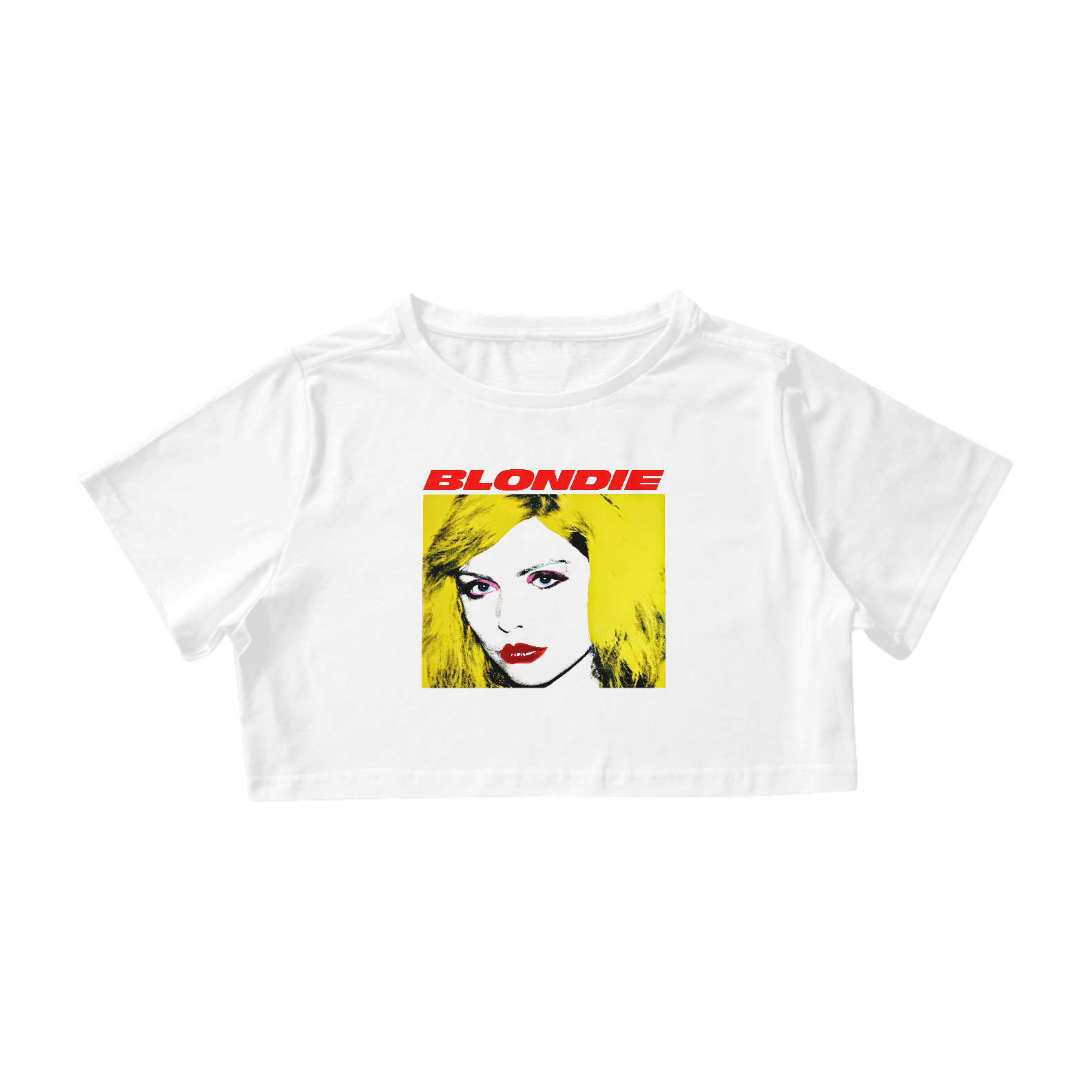Camisa Cropped Blondie - Coleção Rock/Punk/Hard Core