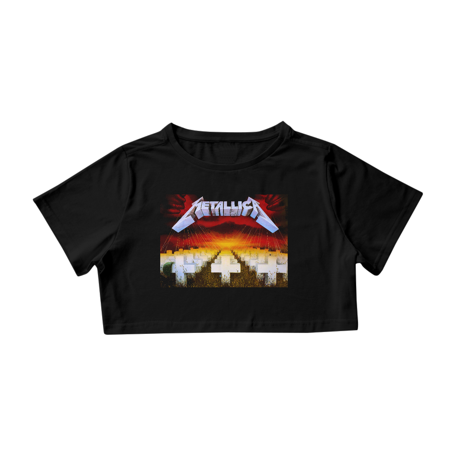 Camisa Cropped Metalica - Master Of Puppets - Coleção Metal