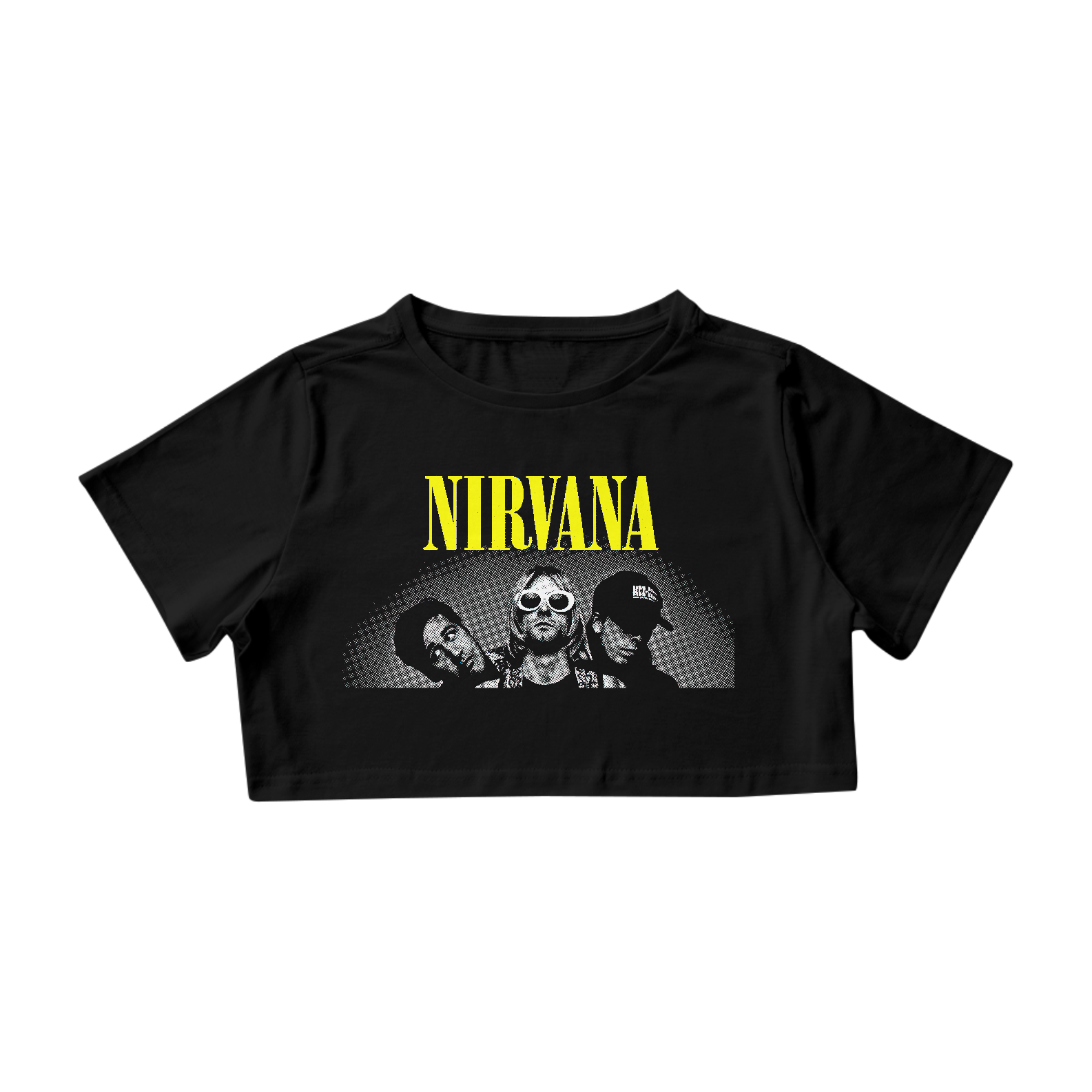 Camisa Cropped Nirvana - Coleção Rock