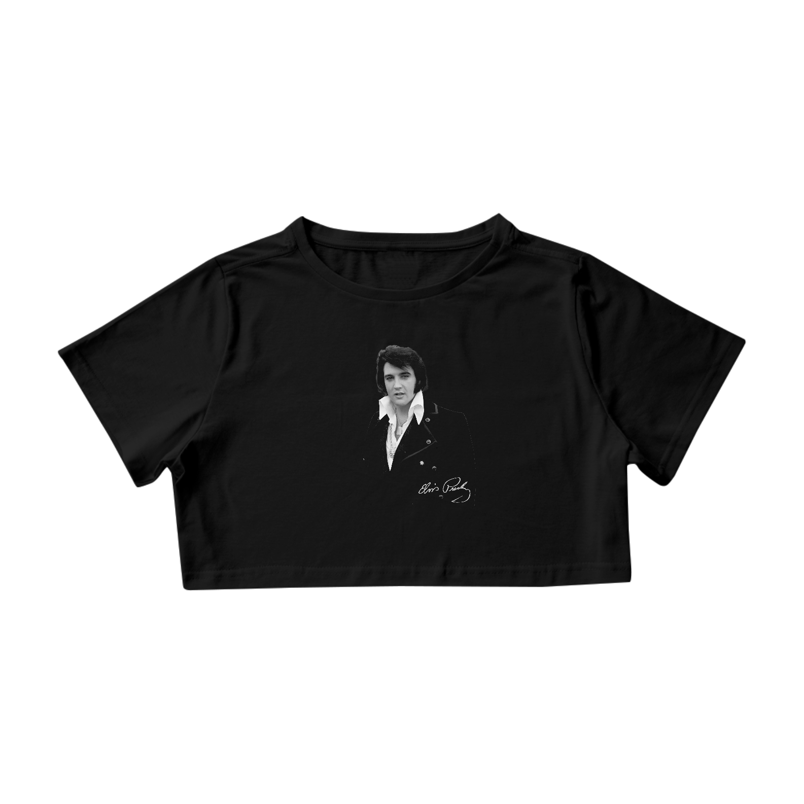 Camisa Cropped Elvis Presley - Coleção Rock