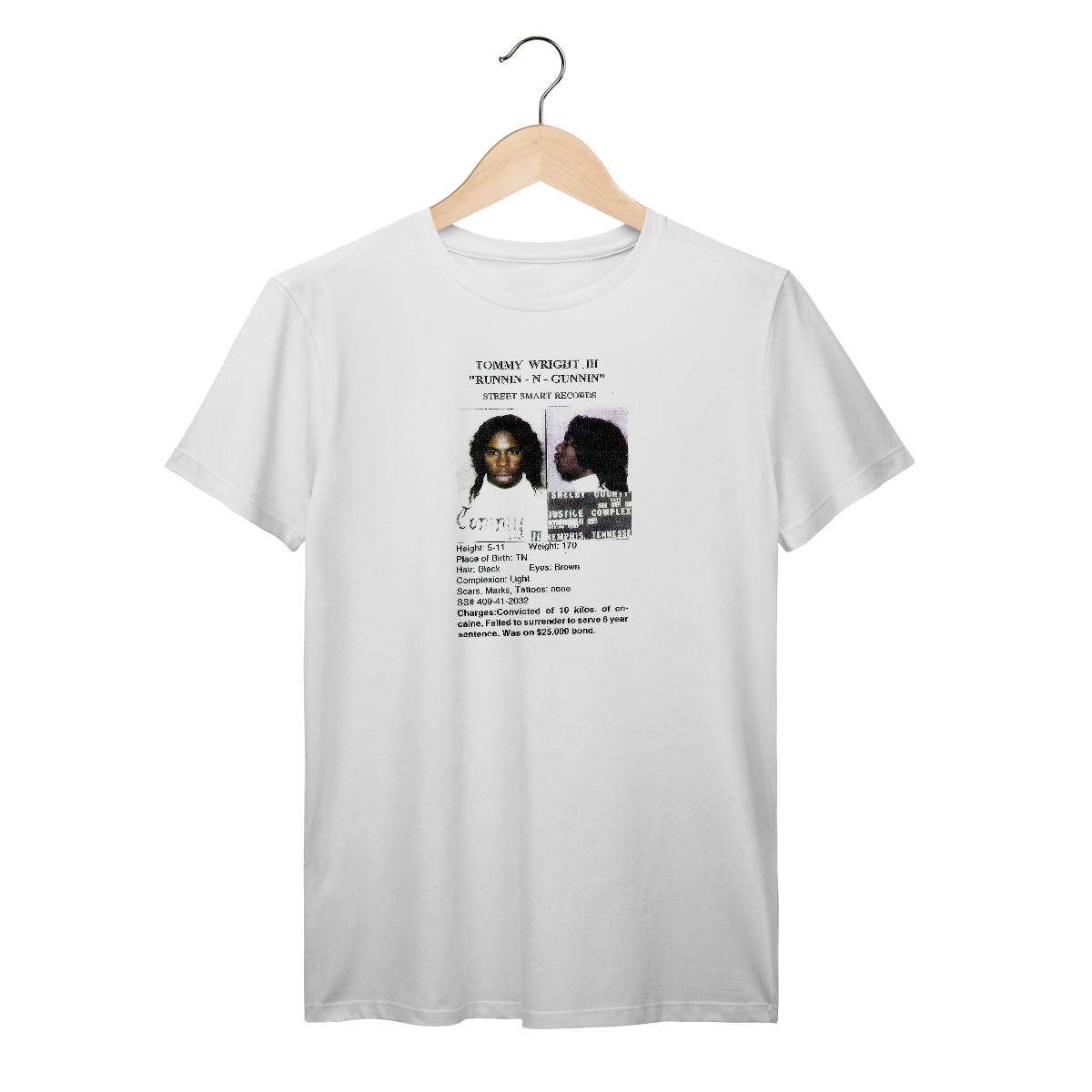 Camiseta Premium Tommy Wright III - Runnin-n-gunnin - Coleção Rap