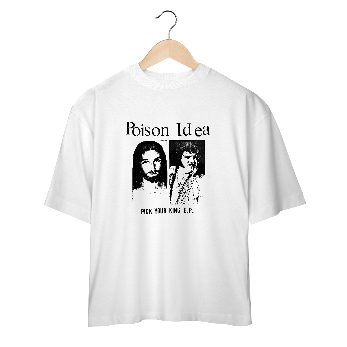 Camiseta Oversized Poison Idea - Pick Your King EP - Coleção Punk/ Hardcore