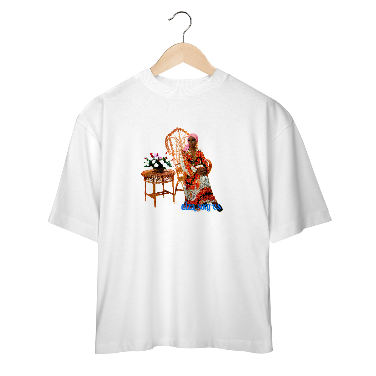 Camiseta Oversized Elza Soares - Coleção Samba/ MPB